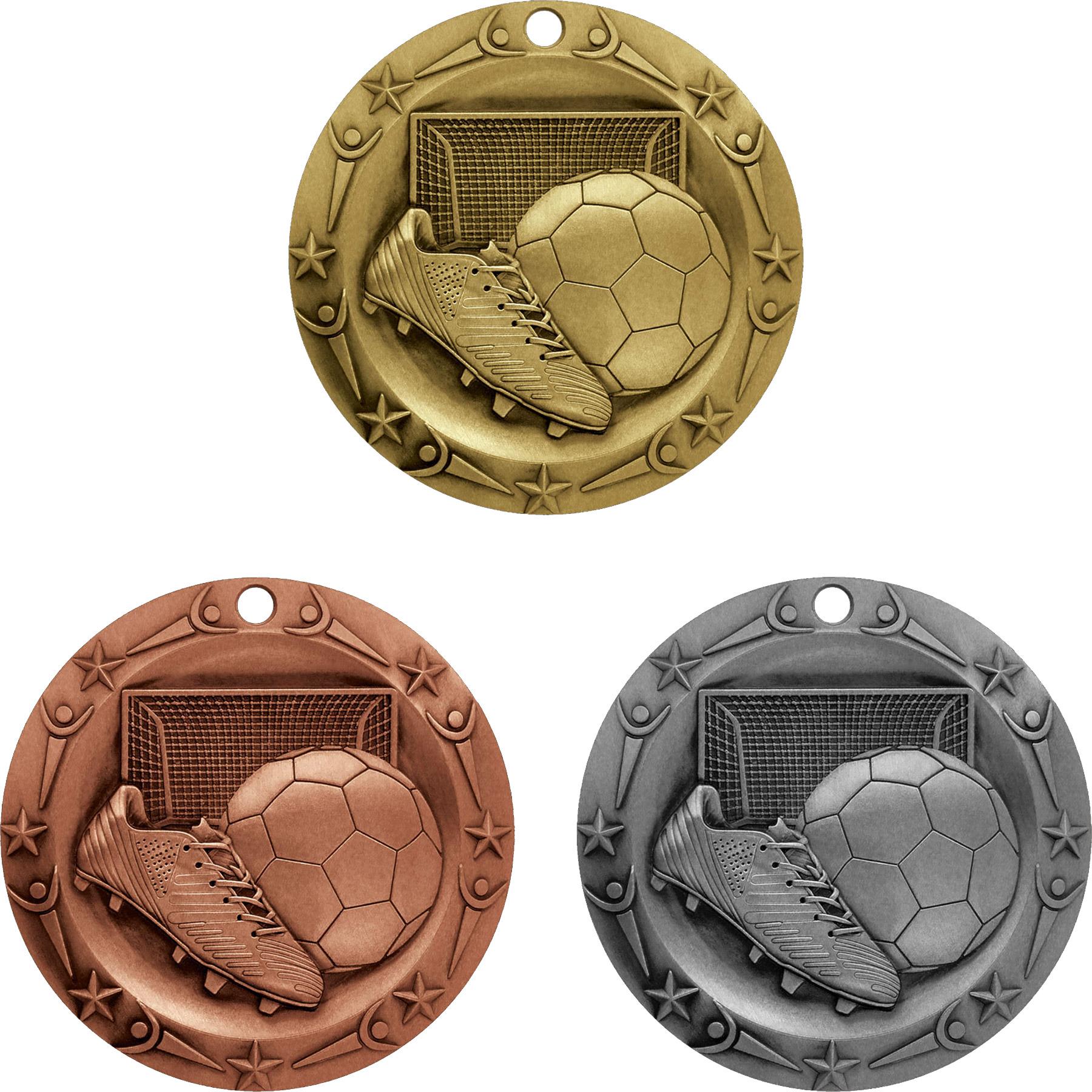 Stock World Class Sports & Academic Medals: Soccer