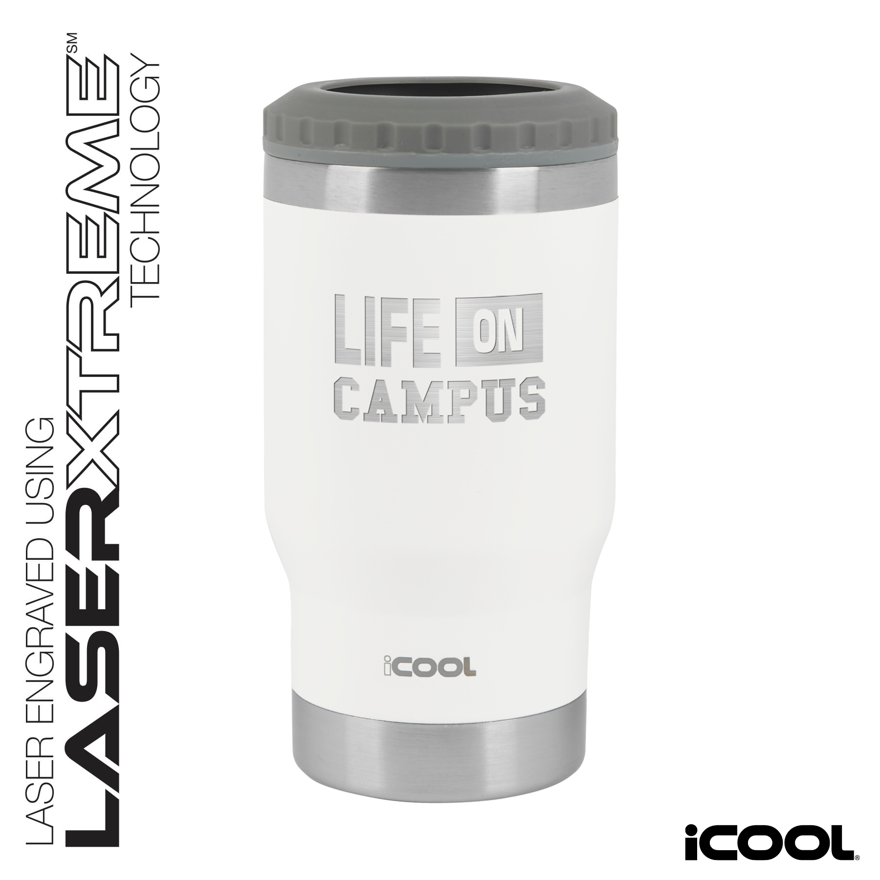 iCOOL® Oswego 14 oz. Double Wall Stainless Steel Can Cooler / Tumbler 25