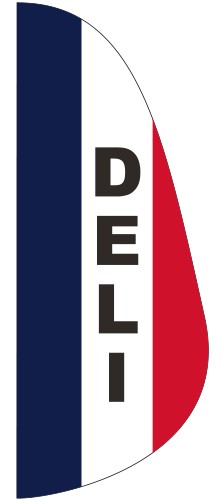 "DELI" Flag 3' x 8' Message Feather Flag 1