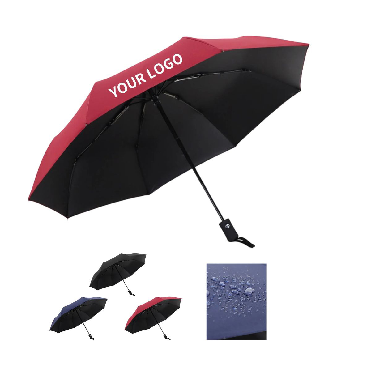 Windproof Pongee Inverted Umbrella for Car or Travel 4