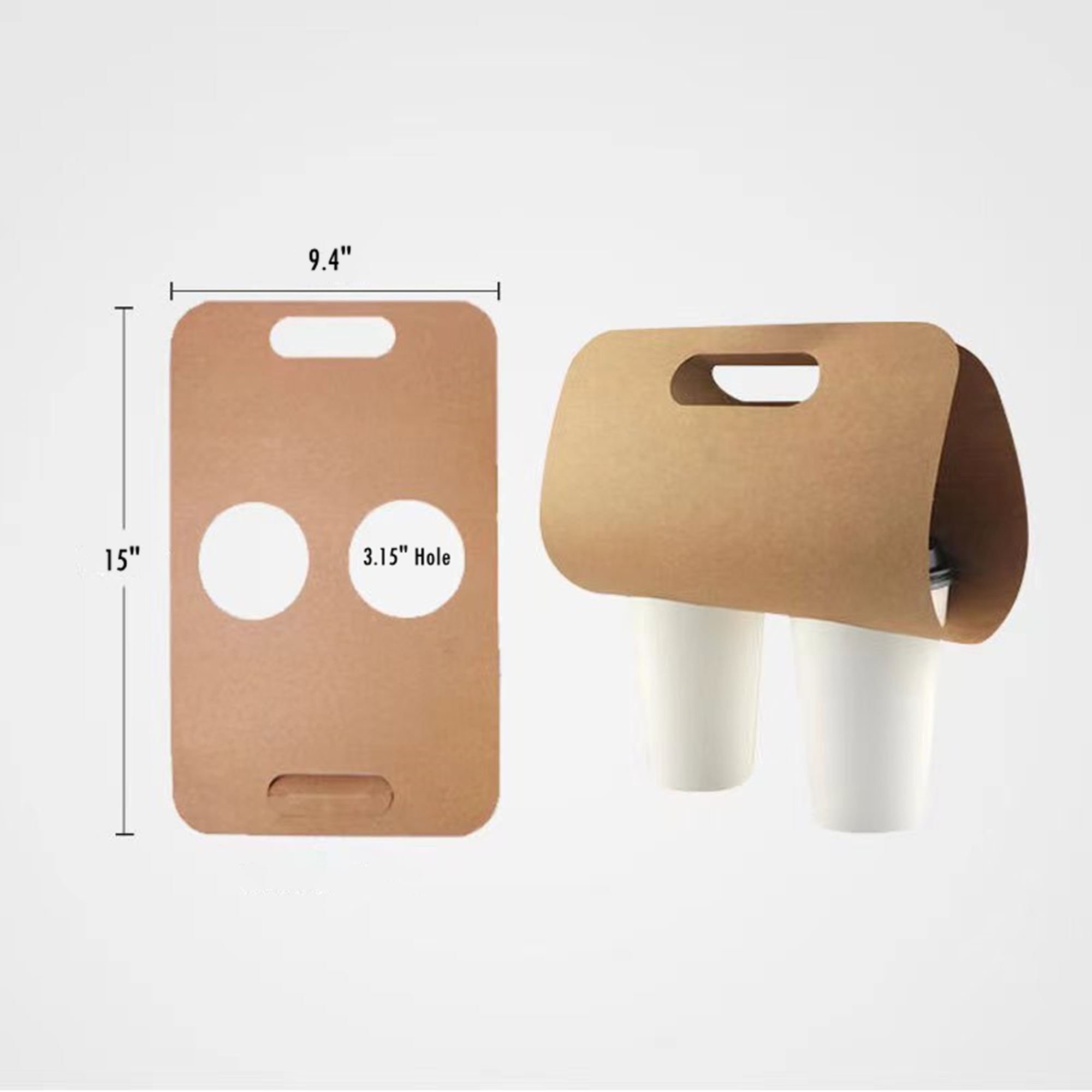 Disposable 2 Cups Drink Carrier 4