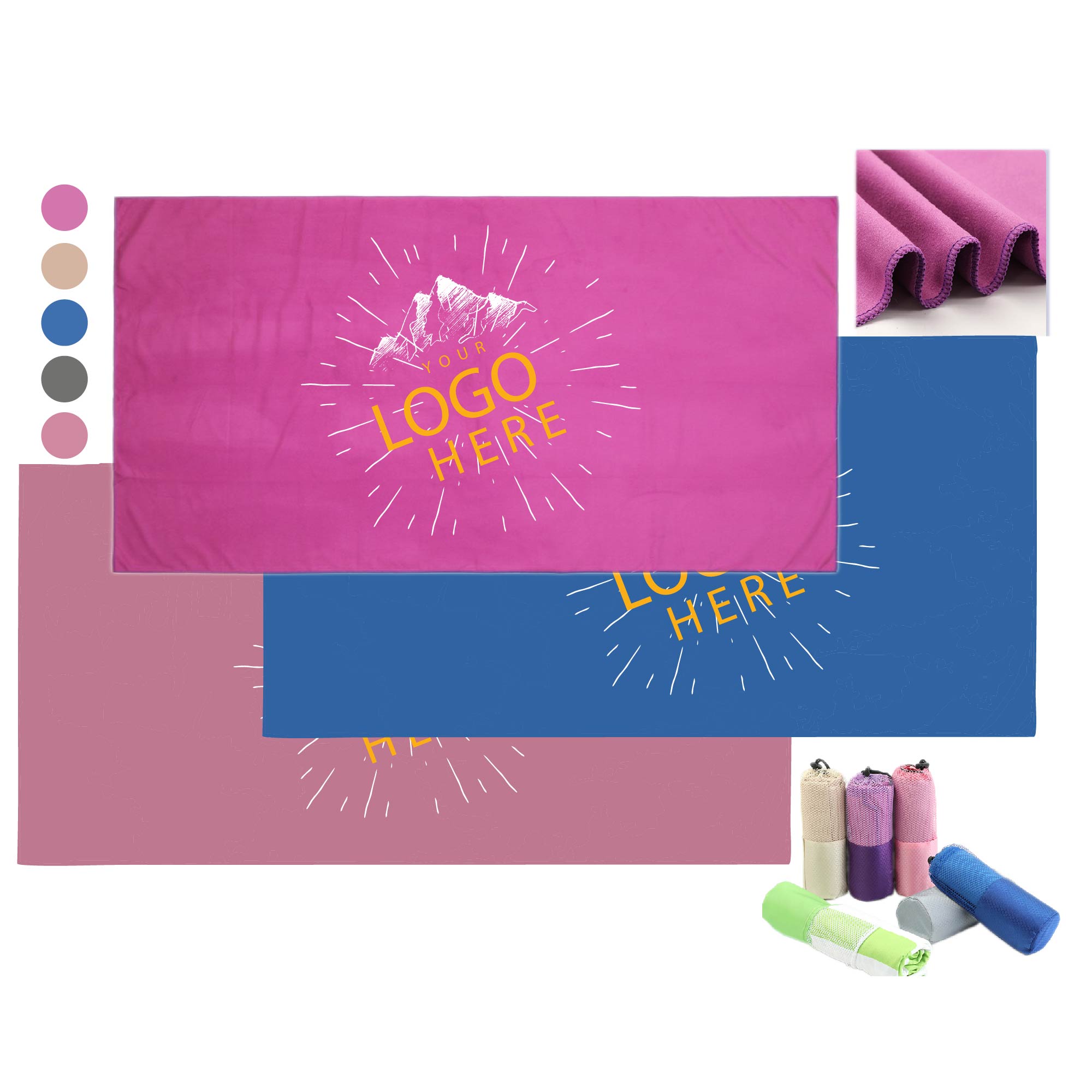 Full Color Microfiber Polyester Custom Beach Towel 2