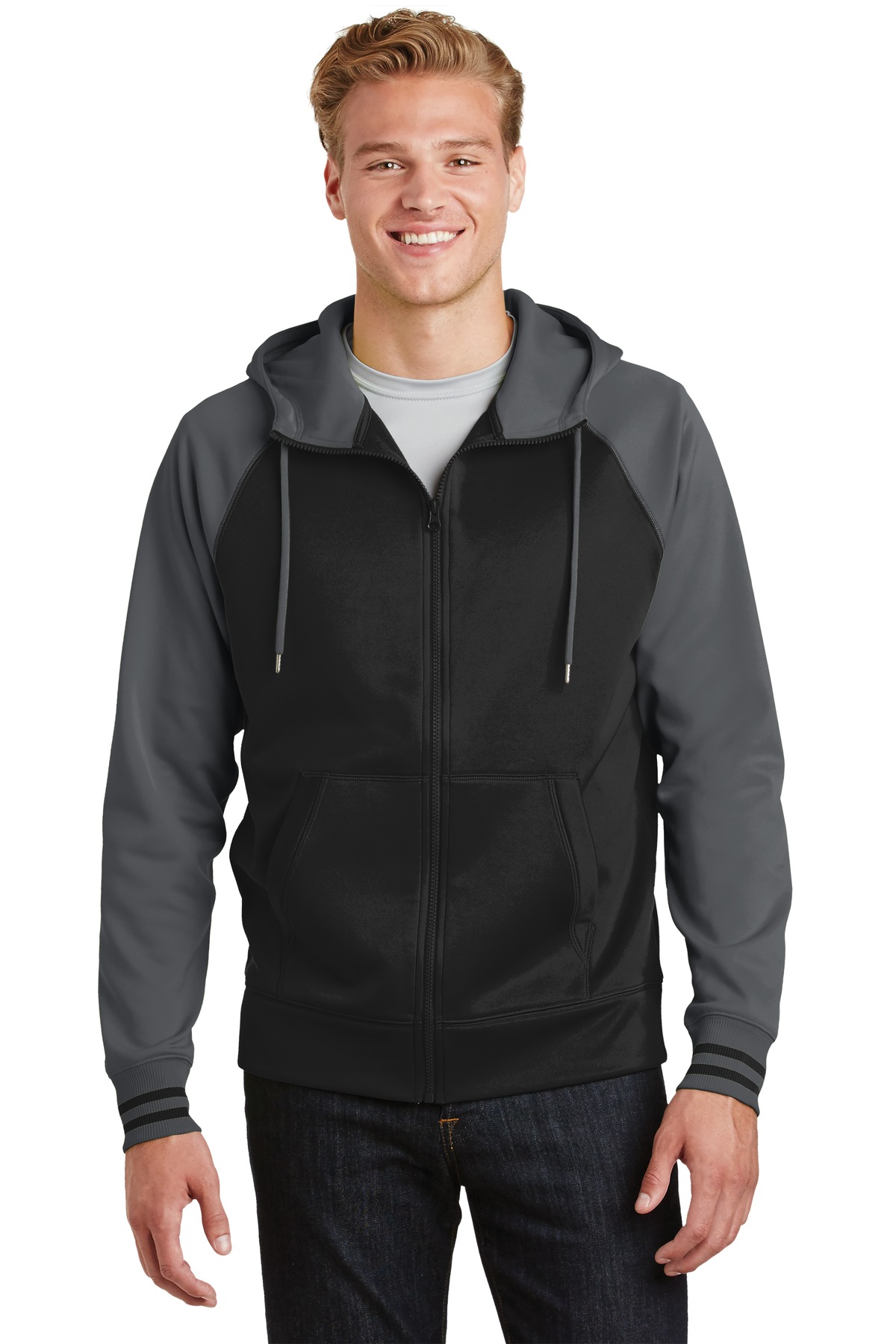 Sport-Tek Sport-Wick Varsity Fleece Full-Zip Hooded Jacket. ST236 14