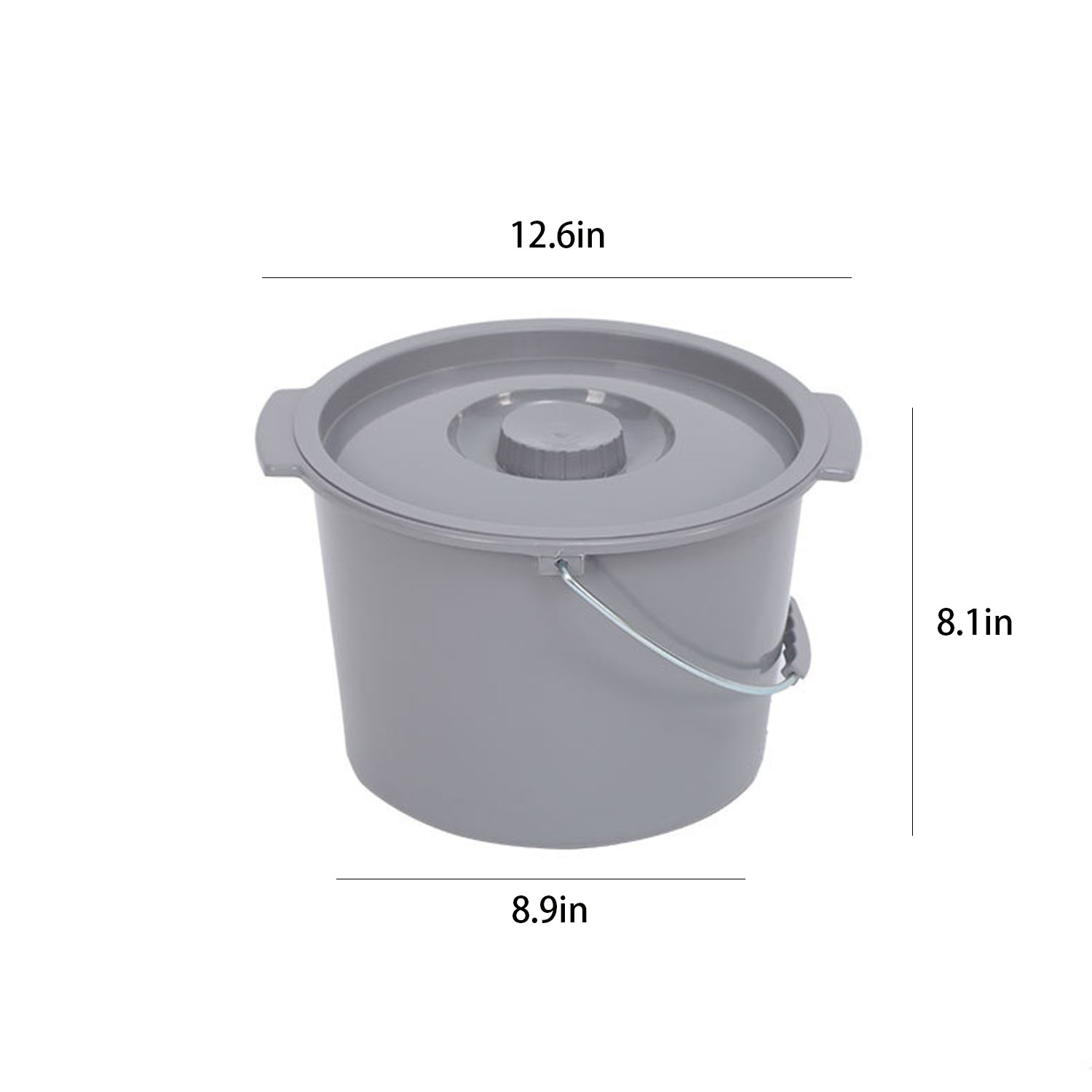Portable Anti Odor Home Toilet Commode Bucket w/ Lid 4