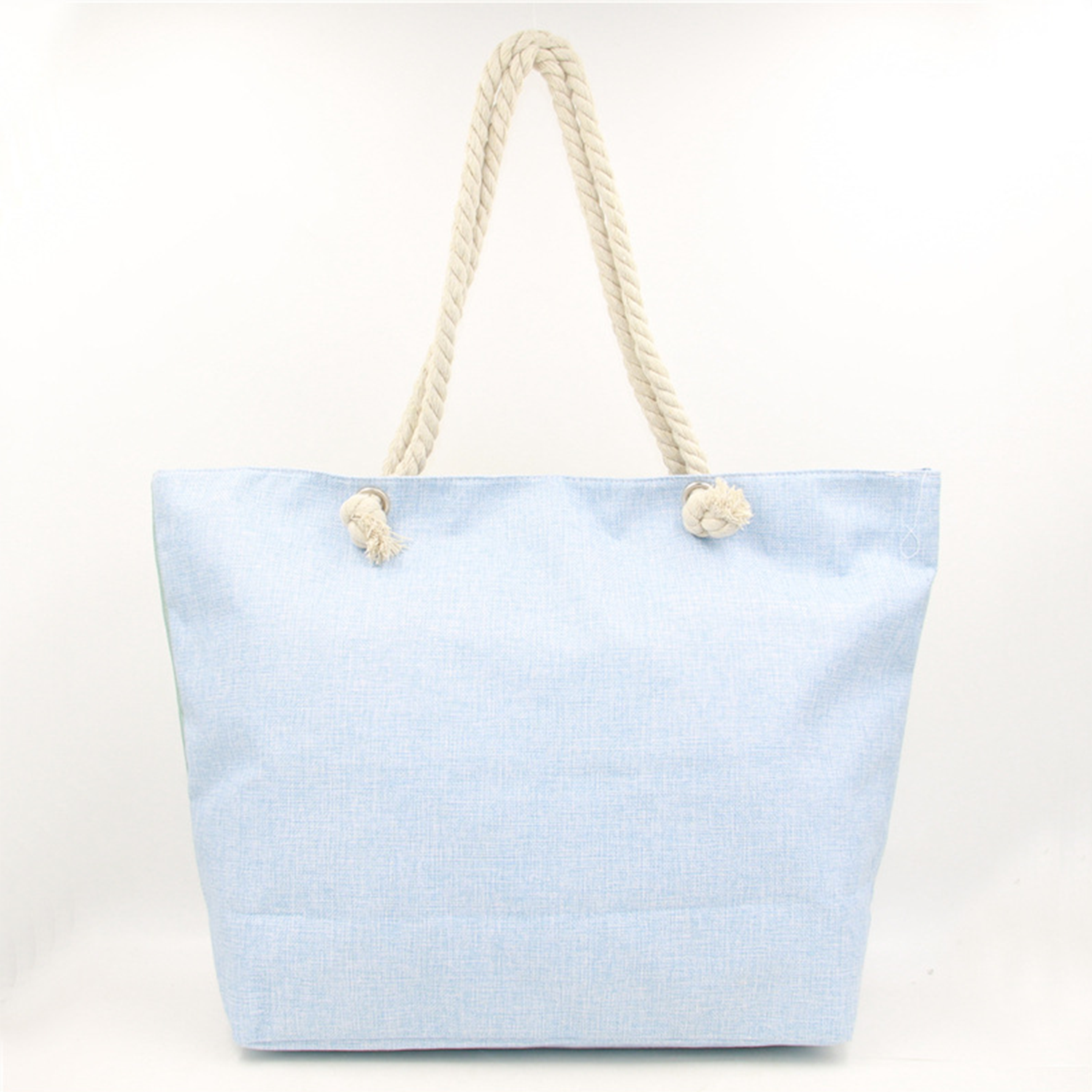 The PU Simple Single-Shoulder Canvas Beach Bag 2