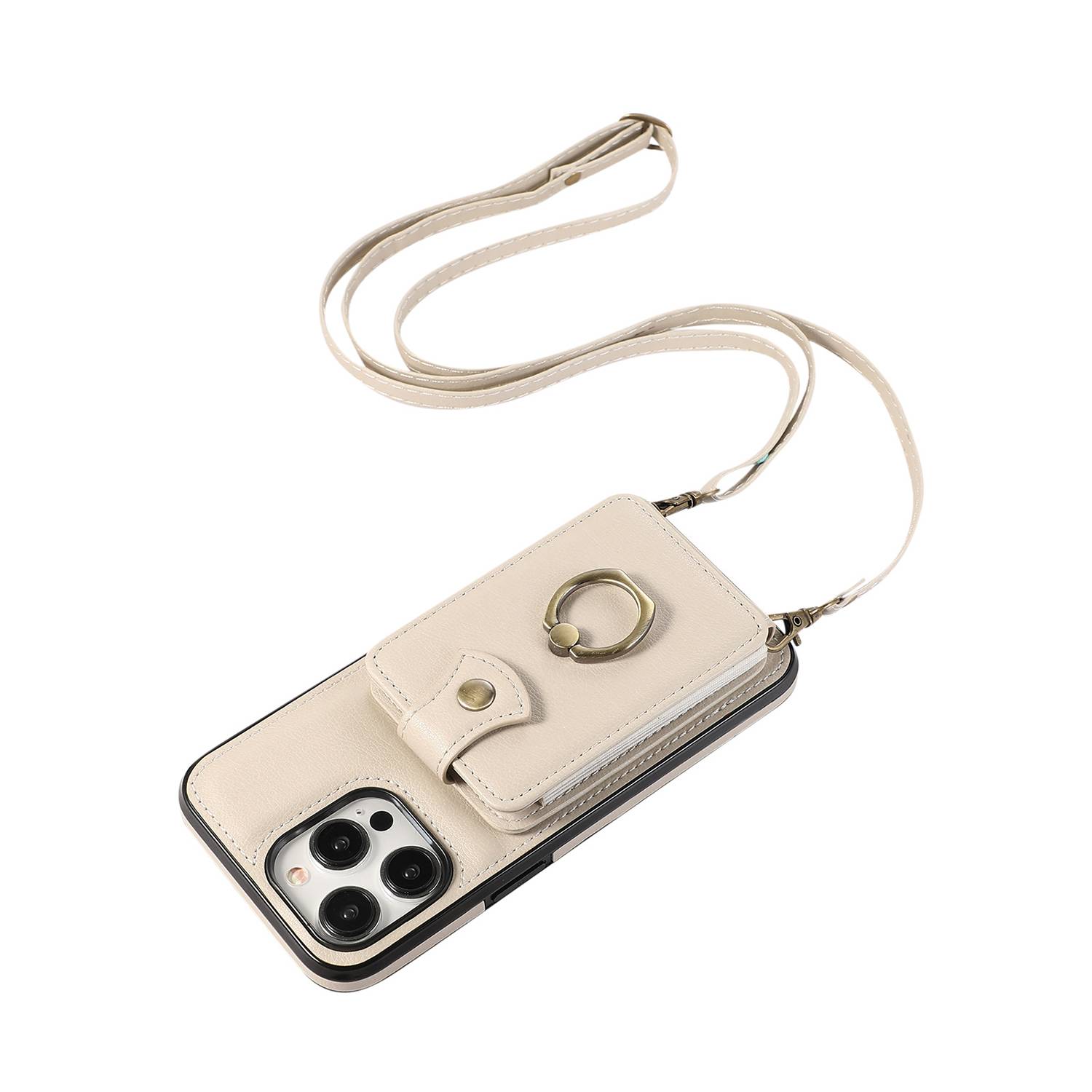 PU Leather Crossbody Phone Case w/ Wallet and Stand 8