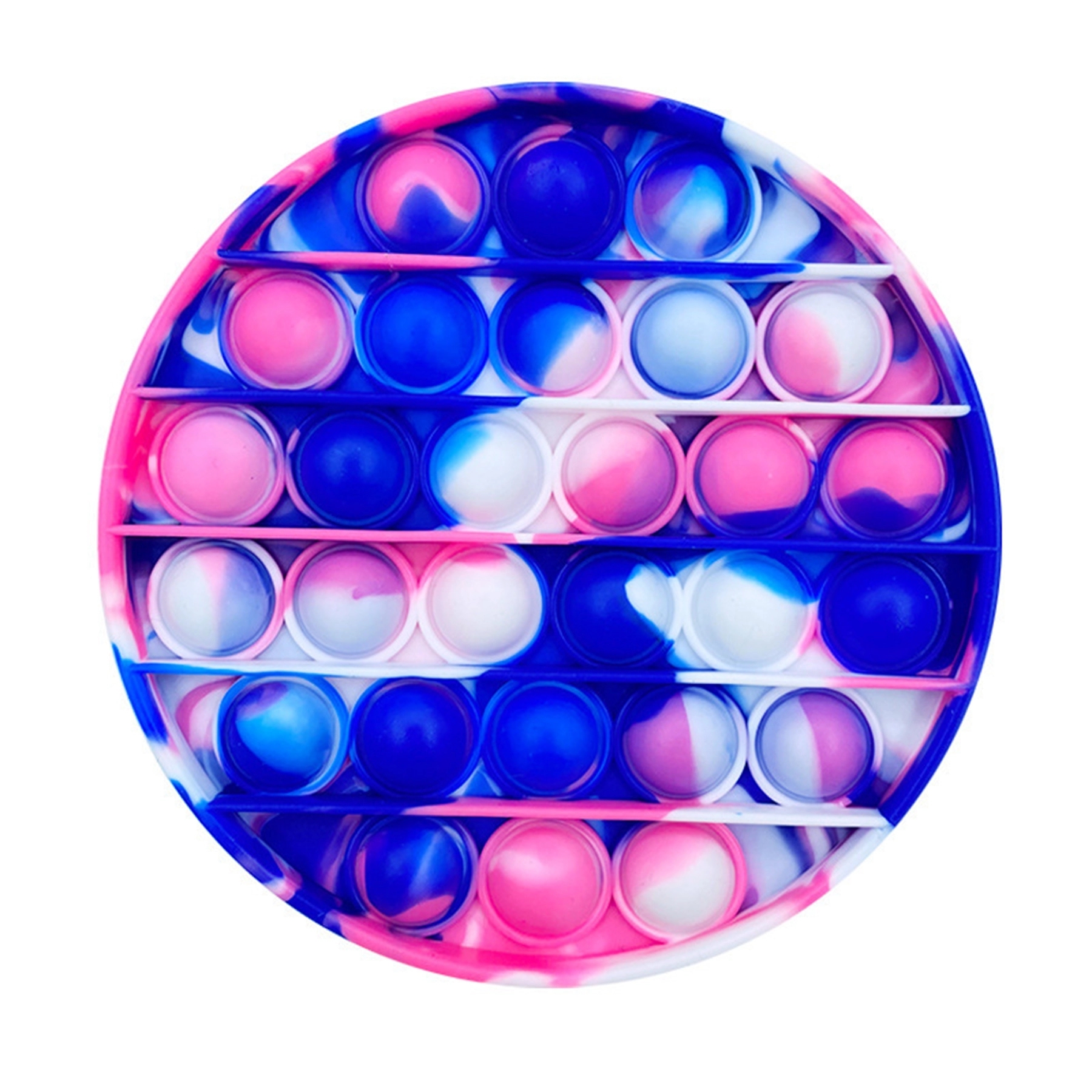 Round Camouflage Push Pop Bubble Fidget Toy 8