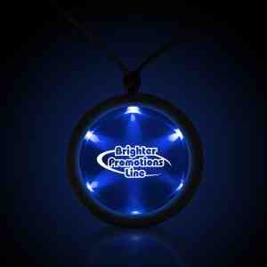 2 1/4" Fusion Light Up LED Badge with Necklace 6