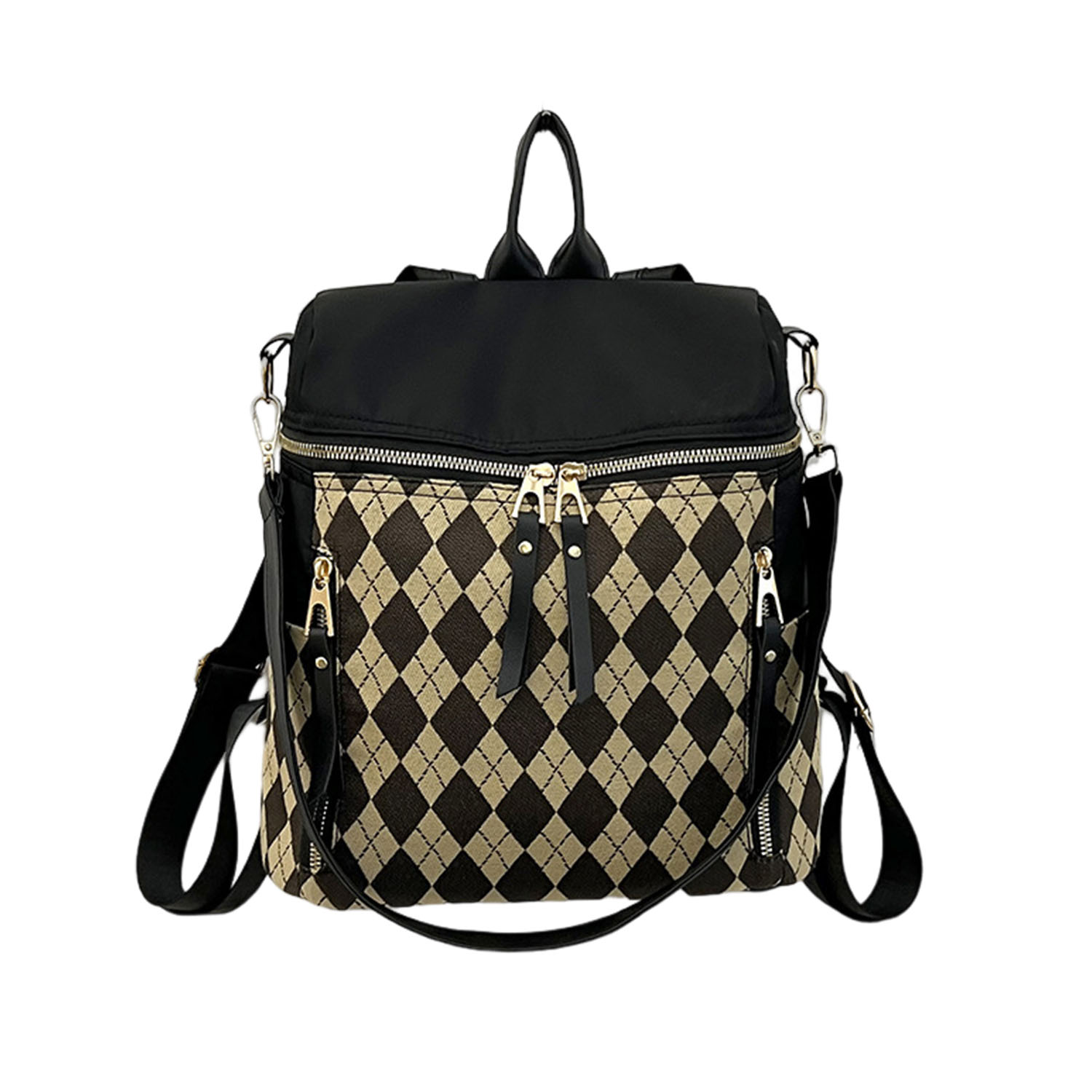 Nylon Fitness Diamond pattern Tote bag travel backpack 2