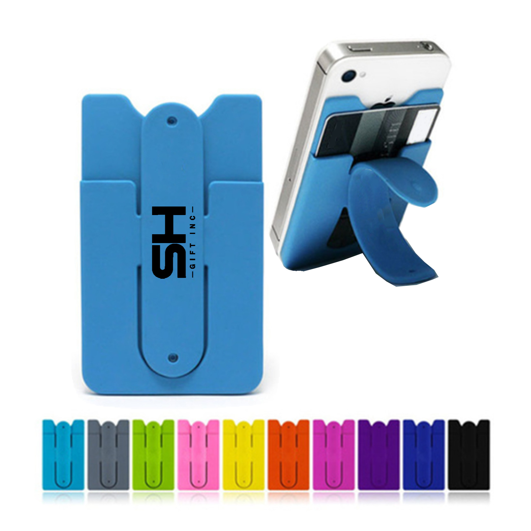 Silicone Phone Card Holder with Stand 2