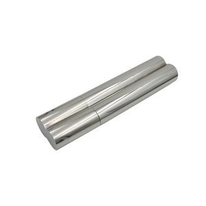 Silver Single Cigar Tube With 2oz Stainless Steel Flask 3