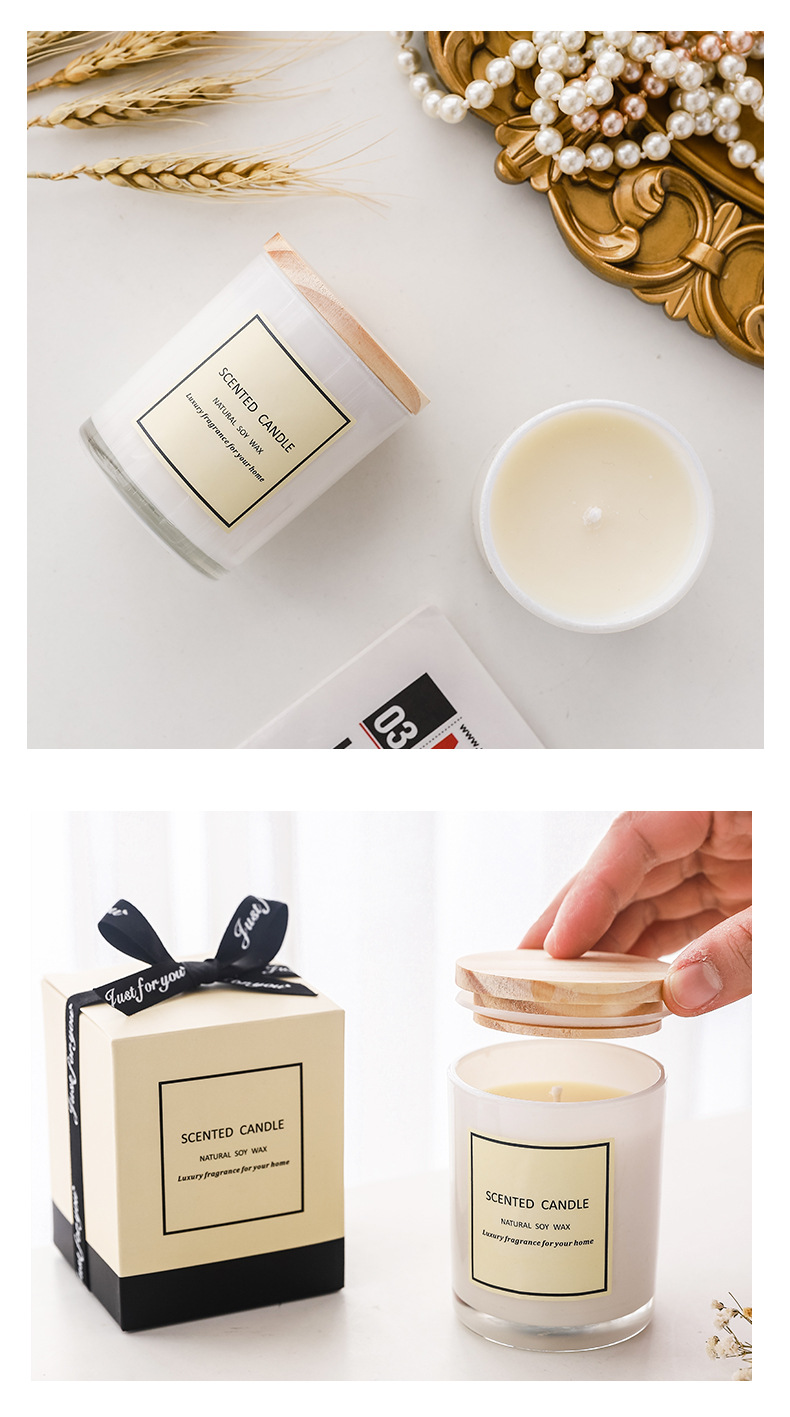 Soy Wax Candle with Bamboo Lid 3 oz 4
