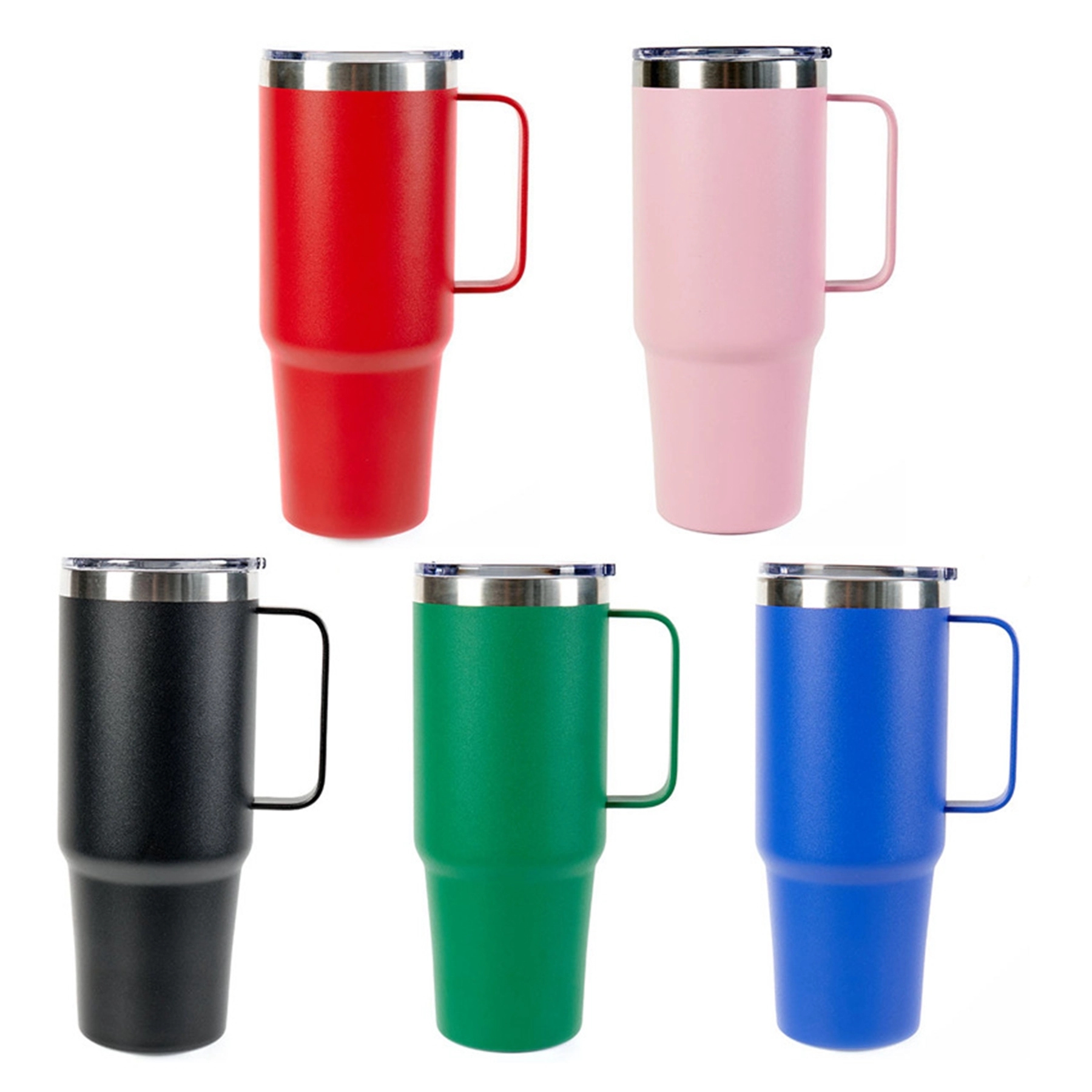 40 Oz. Stainless Steel Double Wall Tumbler With Handle 8