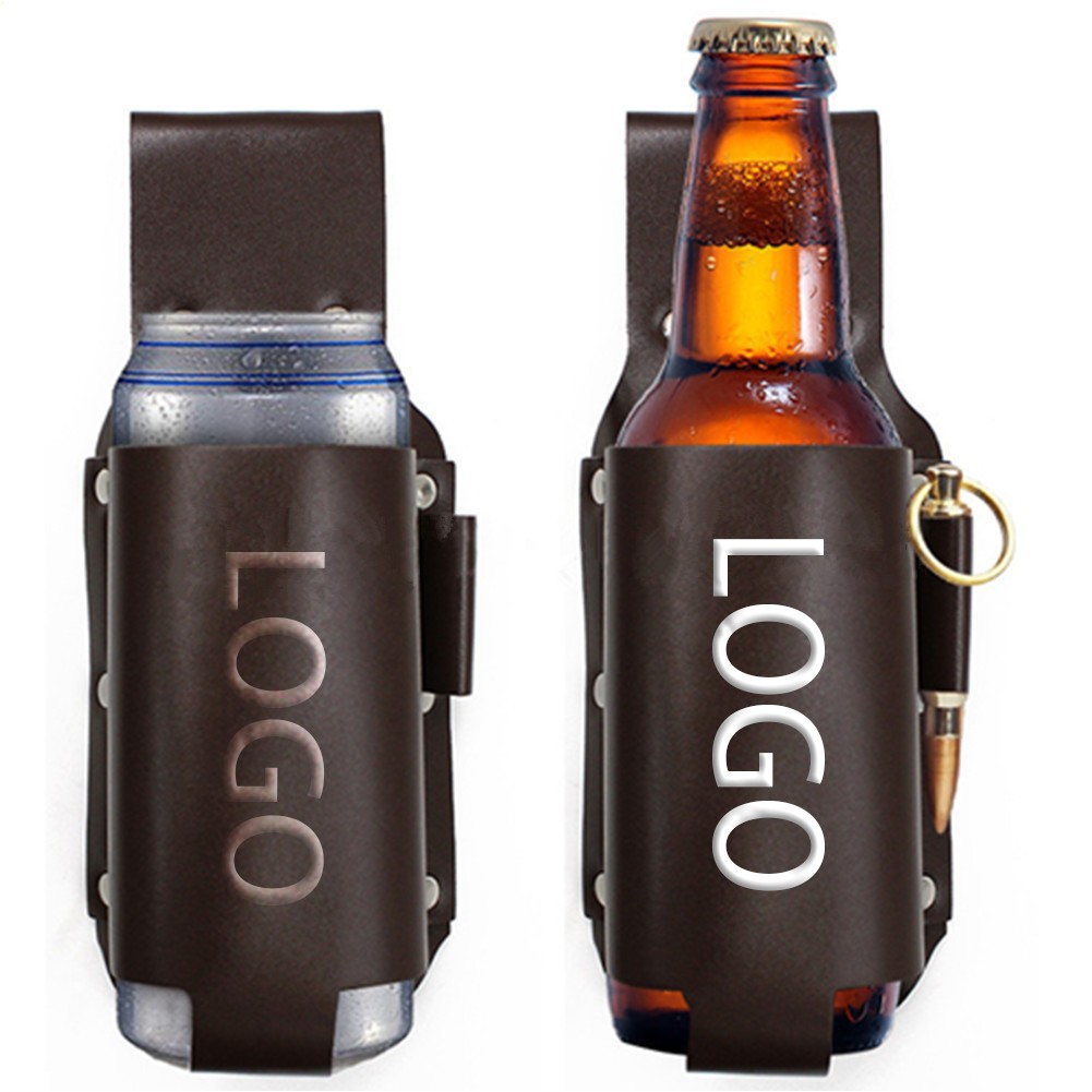 Leather Beer Holster Bottle Holder 3