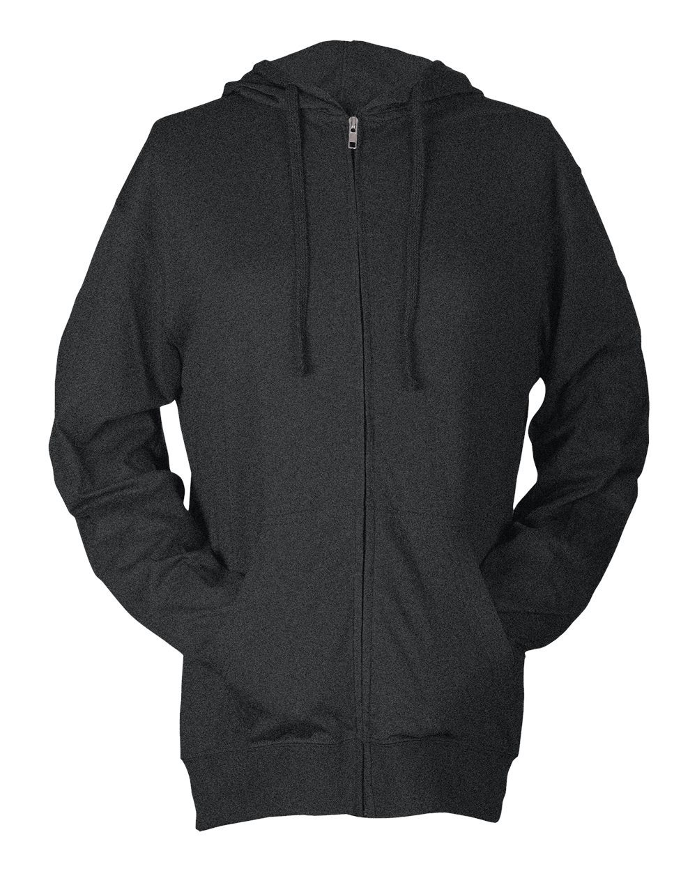Unisex Beach Full-Zip Hooded Long Sleeve T-Shirt - 260 25