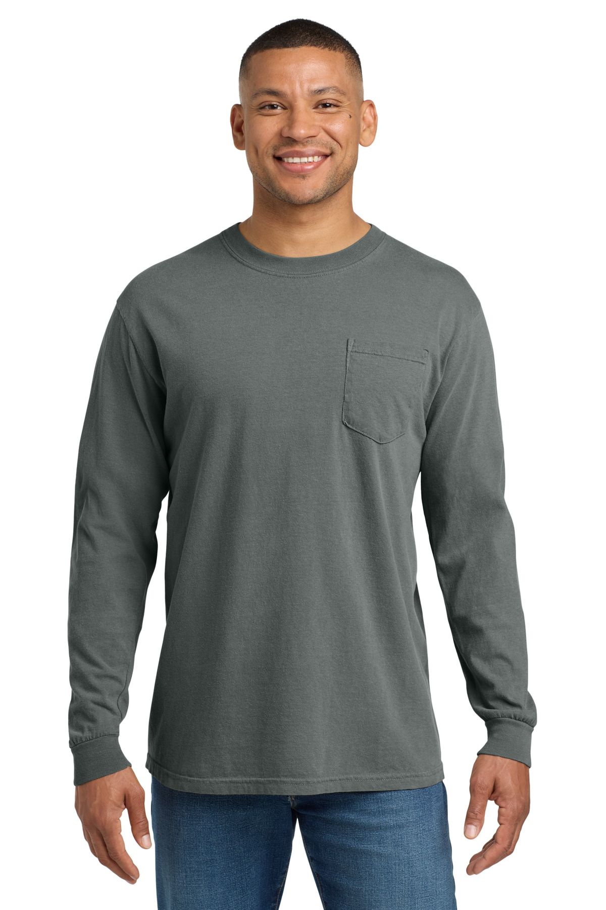 COMFORT COLORS Heavyweight Ring Spun Long Sleeve Pocket Tee. 4410 32