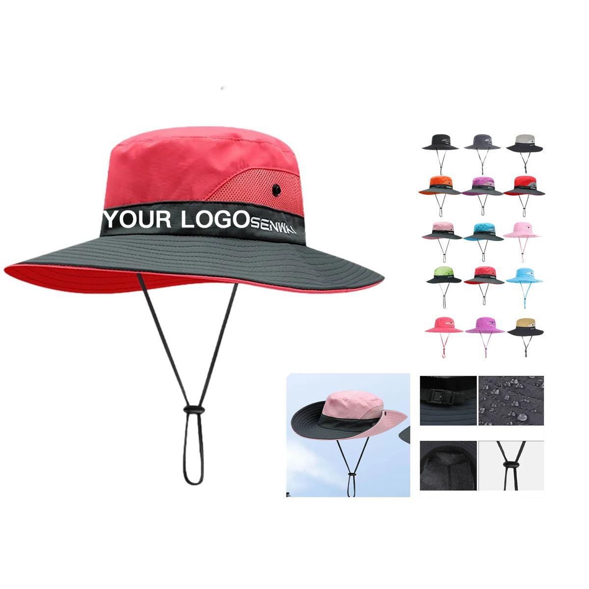 Lightweight Polyester Sun Hat for Fishing or Hiking 6