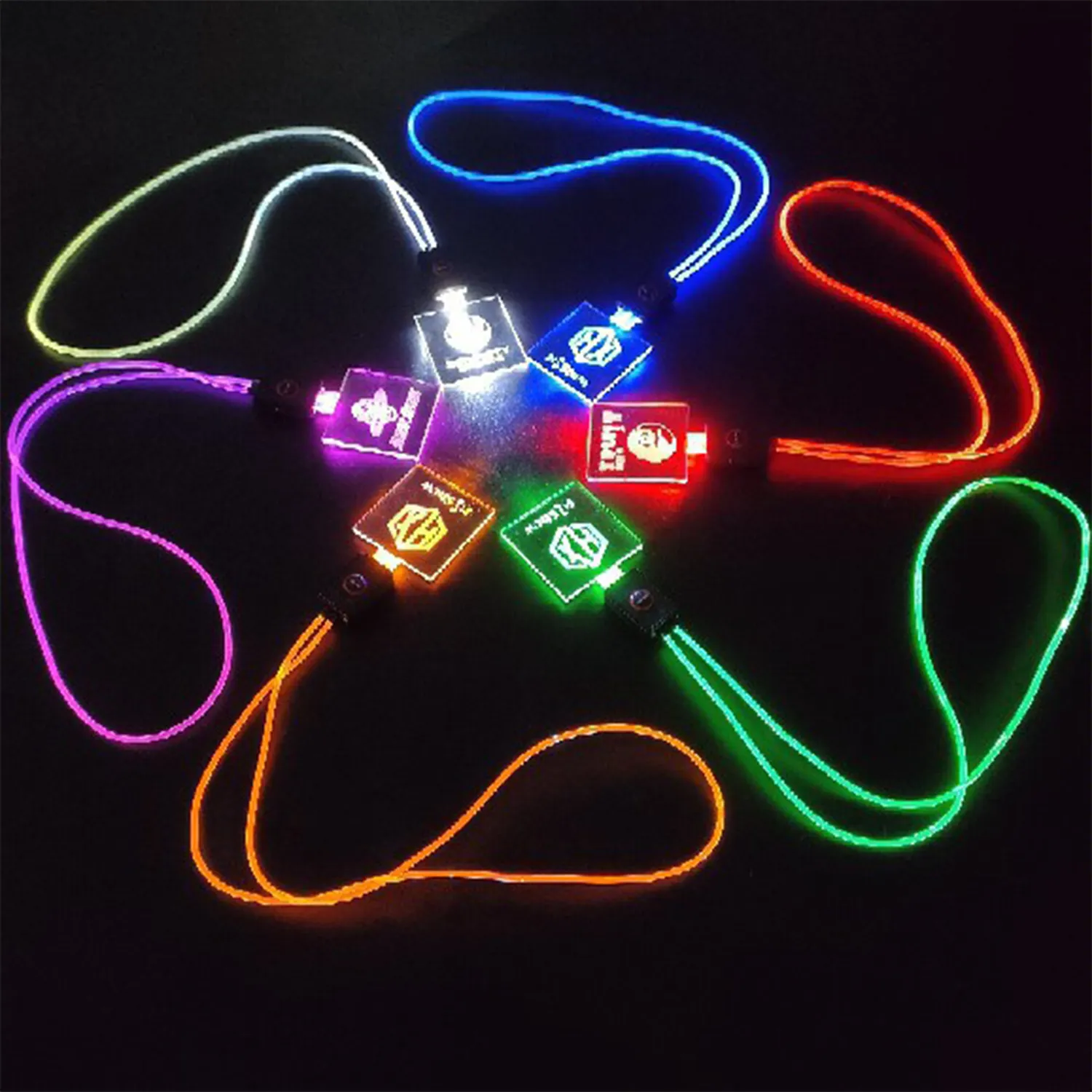 LED Necklace with flashing pendant 3