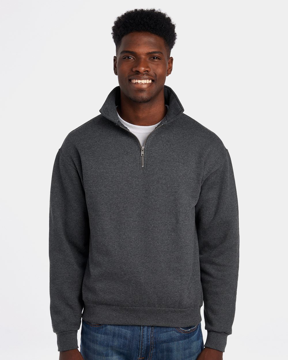 Super Sweats NuBlend Quarter-Zip Cadet Collar Sweatshirt