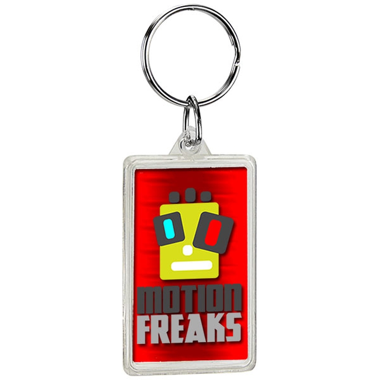 Rectangle Crystal Key Tag