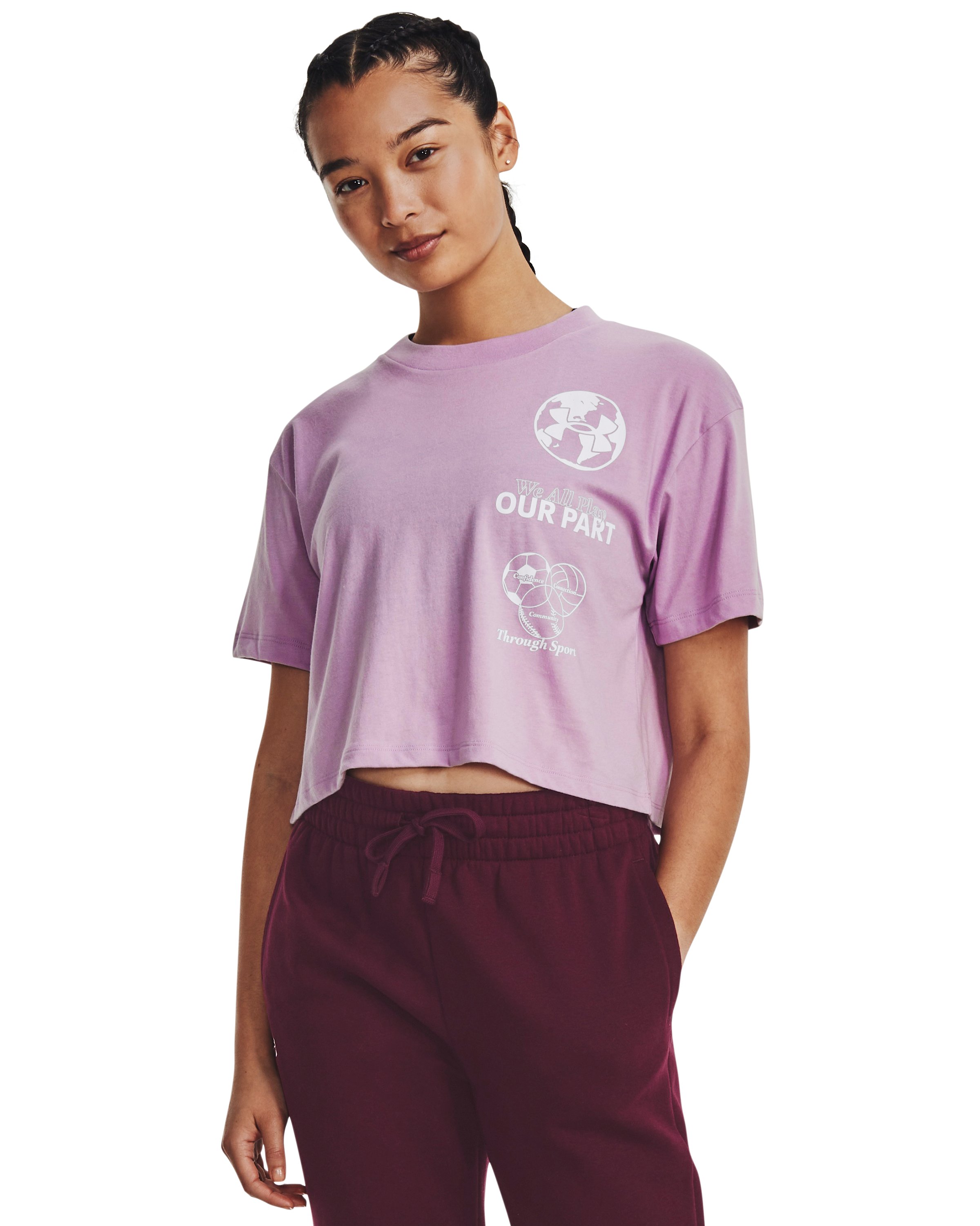 UA Purpose-Cause Women's Crop Short Sleeve 3