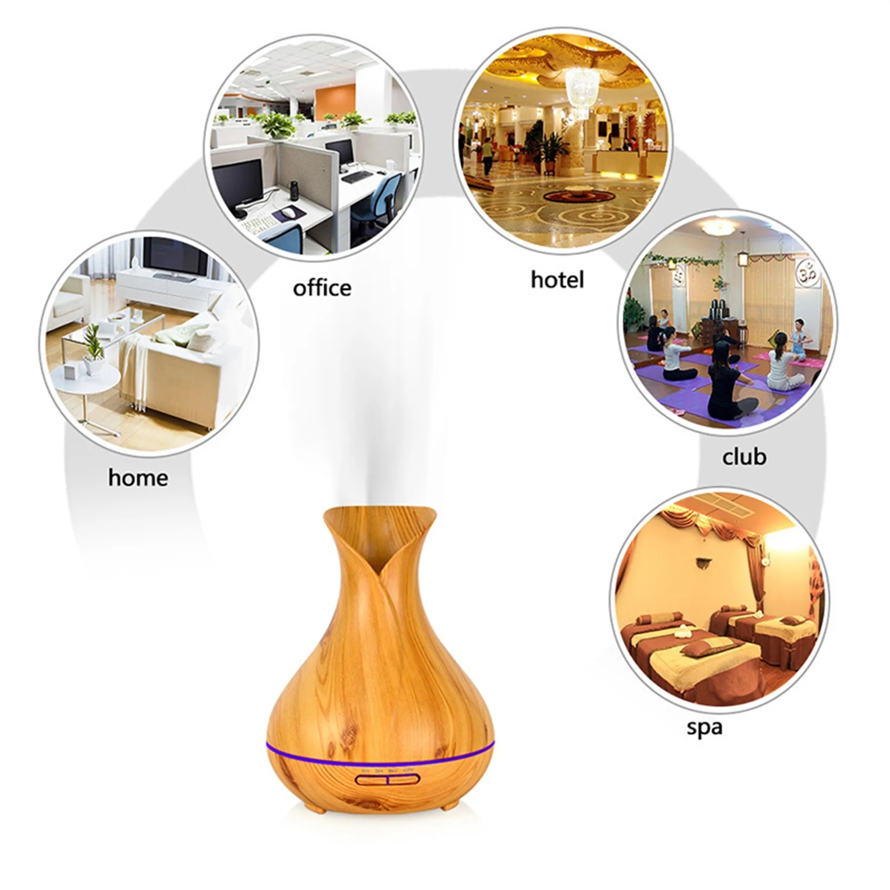 Rainbow 7 colors Cool Mist Aroma Humidifier 6