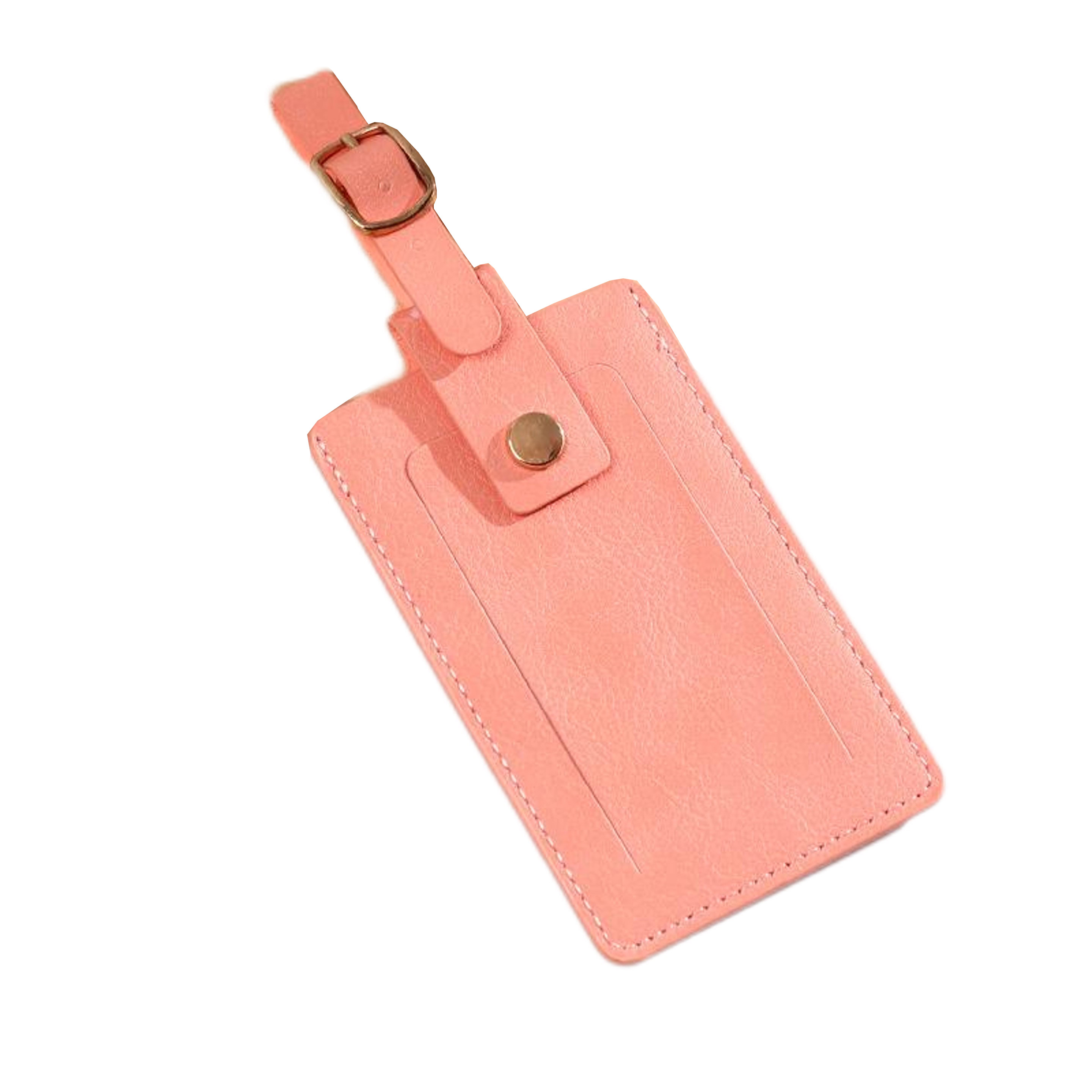 PU Leather Luggage Bag Tags with Snap 3