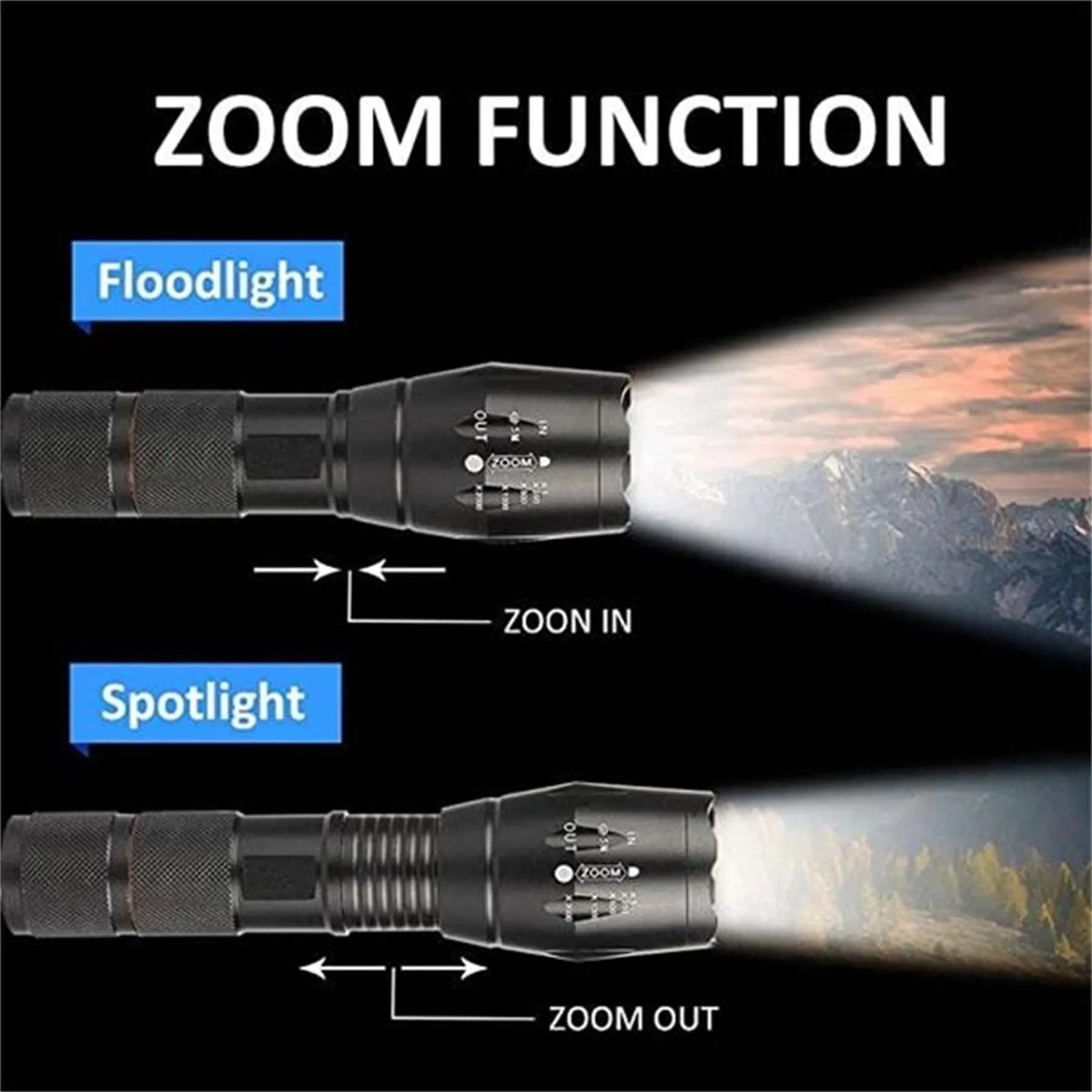 Waterproof LED Flashlight With High Lumens 1