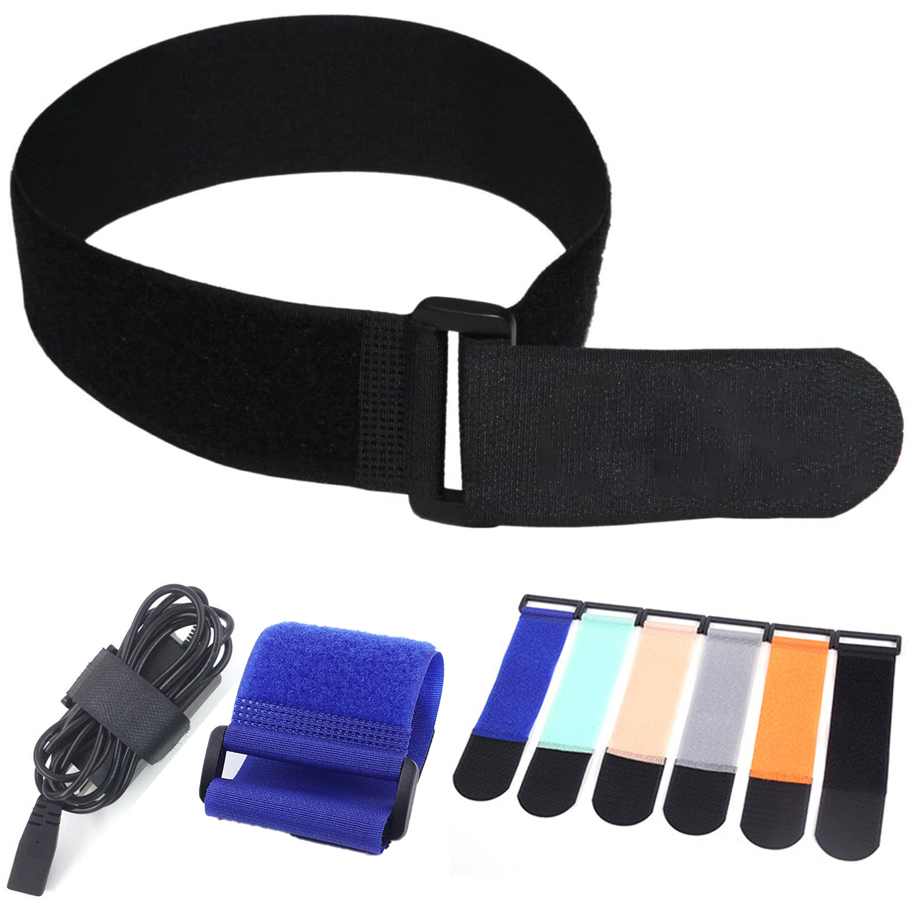 7" Nylon Cable Ties With Hook And Loop 2
