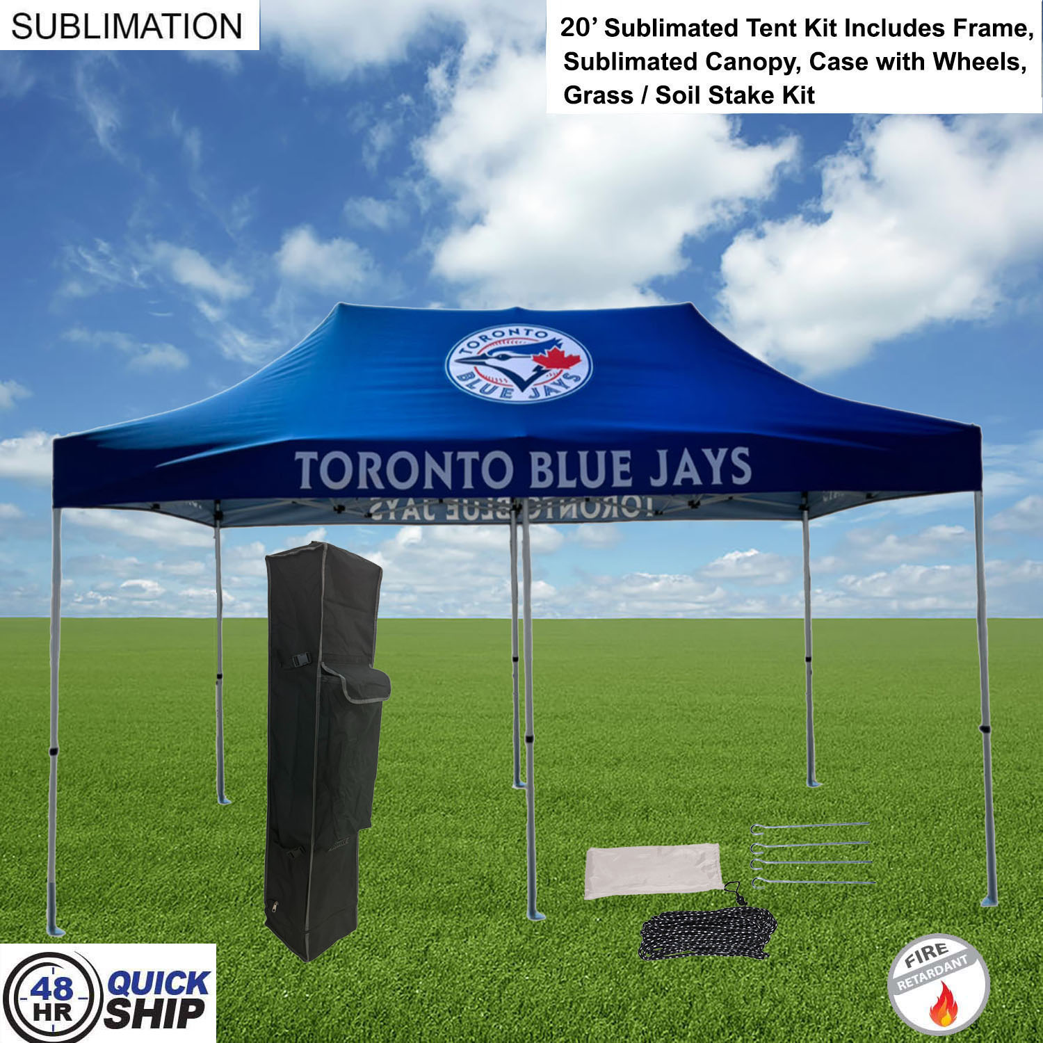 48 Hr Quick Ship - 20' Premium Sublimated Tent Kit, Includes Premium 40mm Aluminum Frame 22