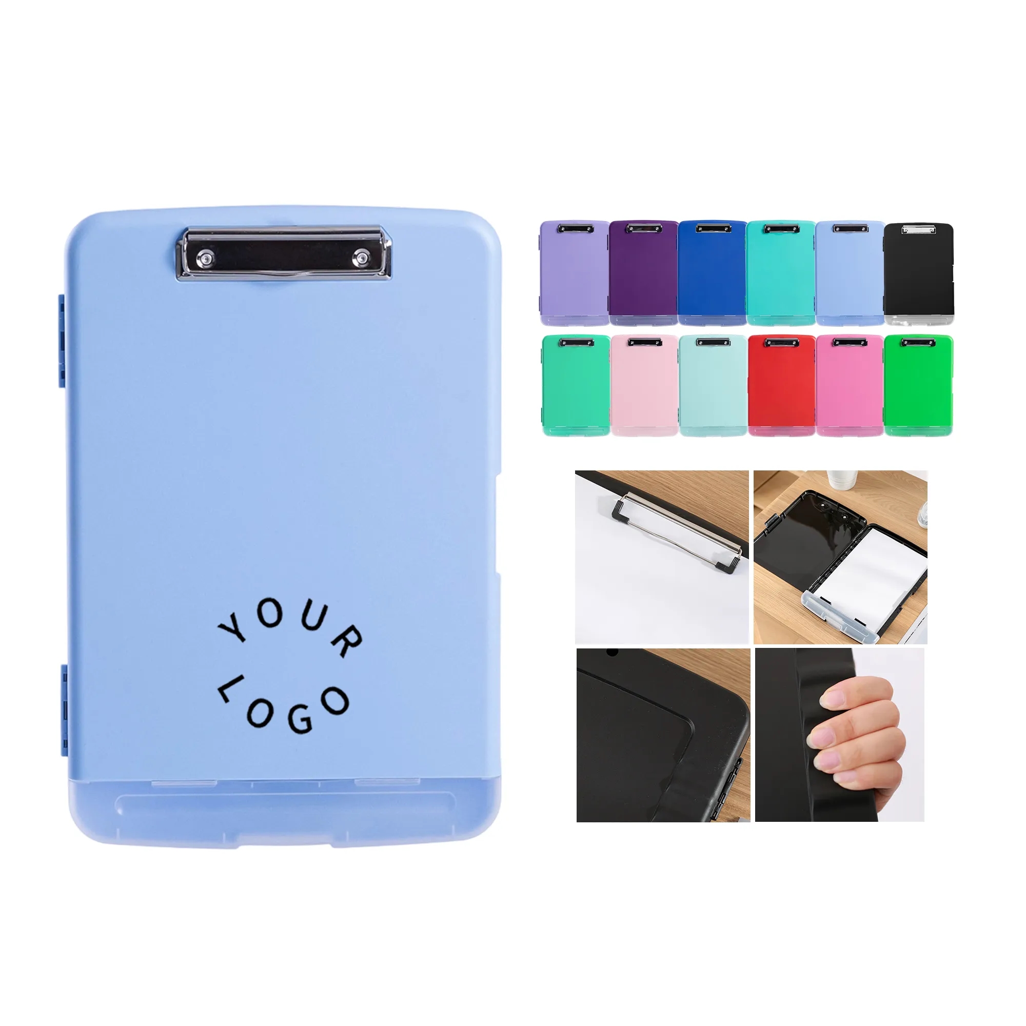MOQ 50 Clipboard File Box with Pen Holder Hanging Hole 9