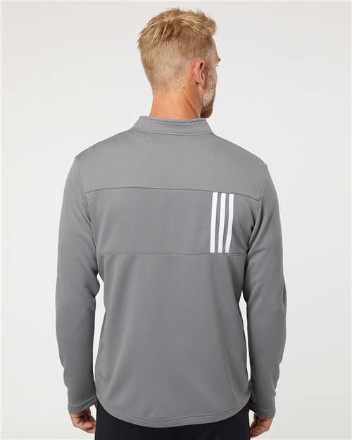 Men's 3-Stripes Double-Knit Quarter-Zip Pullover - A482 20