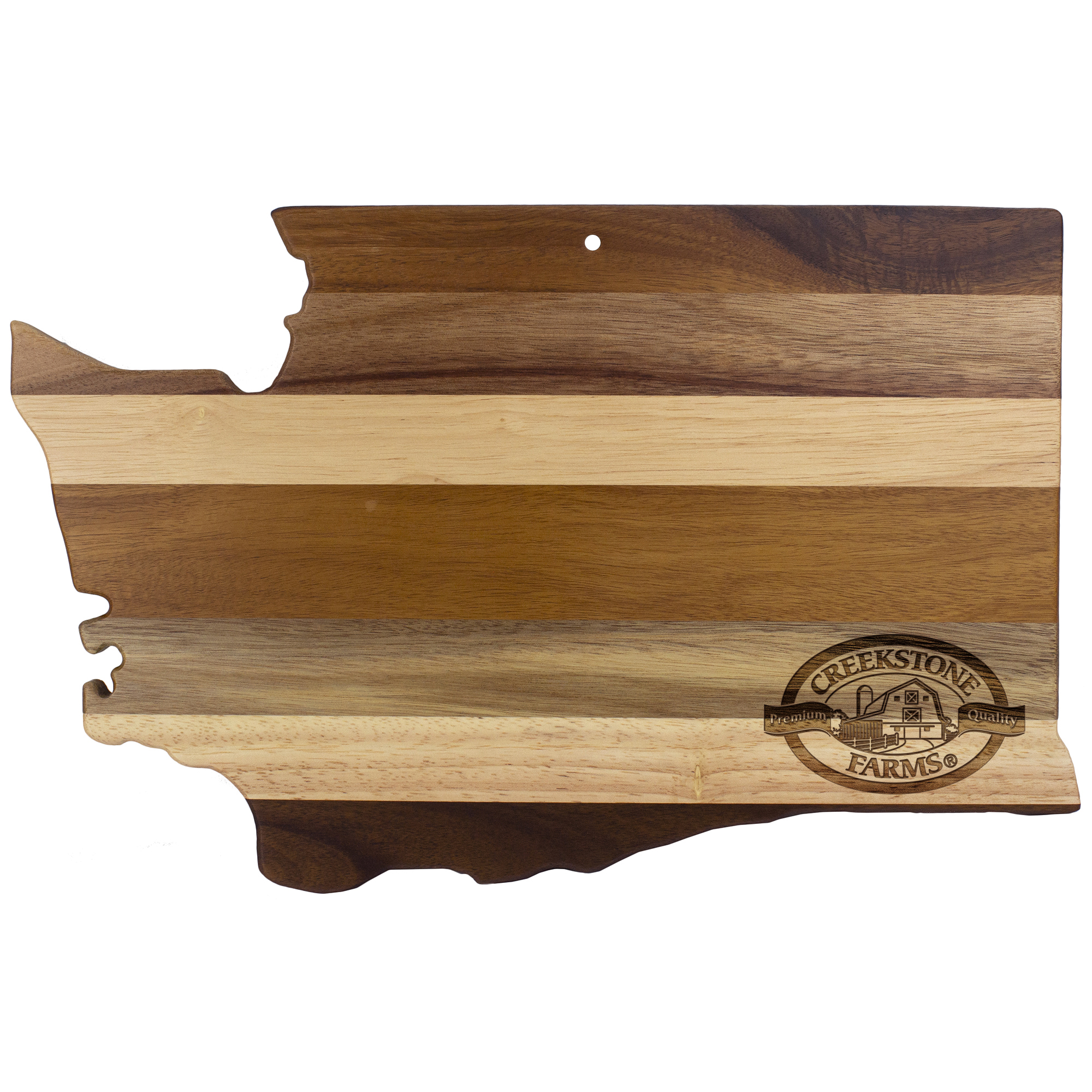 Rock & Branch® Shiplap Series Washington State Shaped Wood Serving and Cutting Board