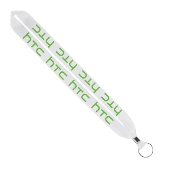 3/4" Polyester Keychain with Metal Crimp & Split-Ring 14