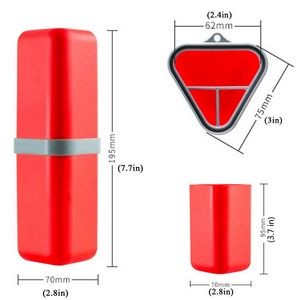 Travel Cup And Toothbrush Holder With Toothpaste Compartment 11