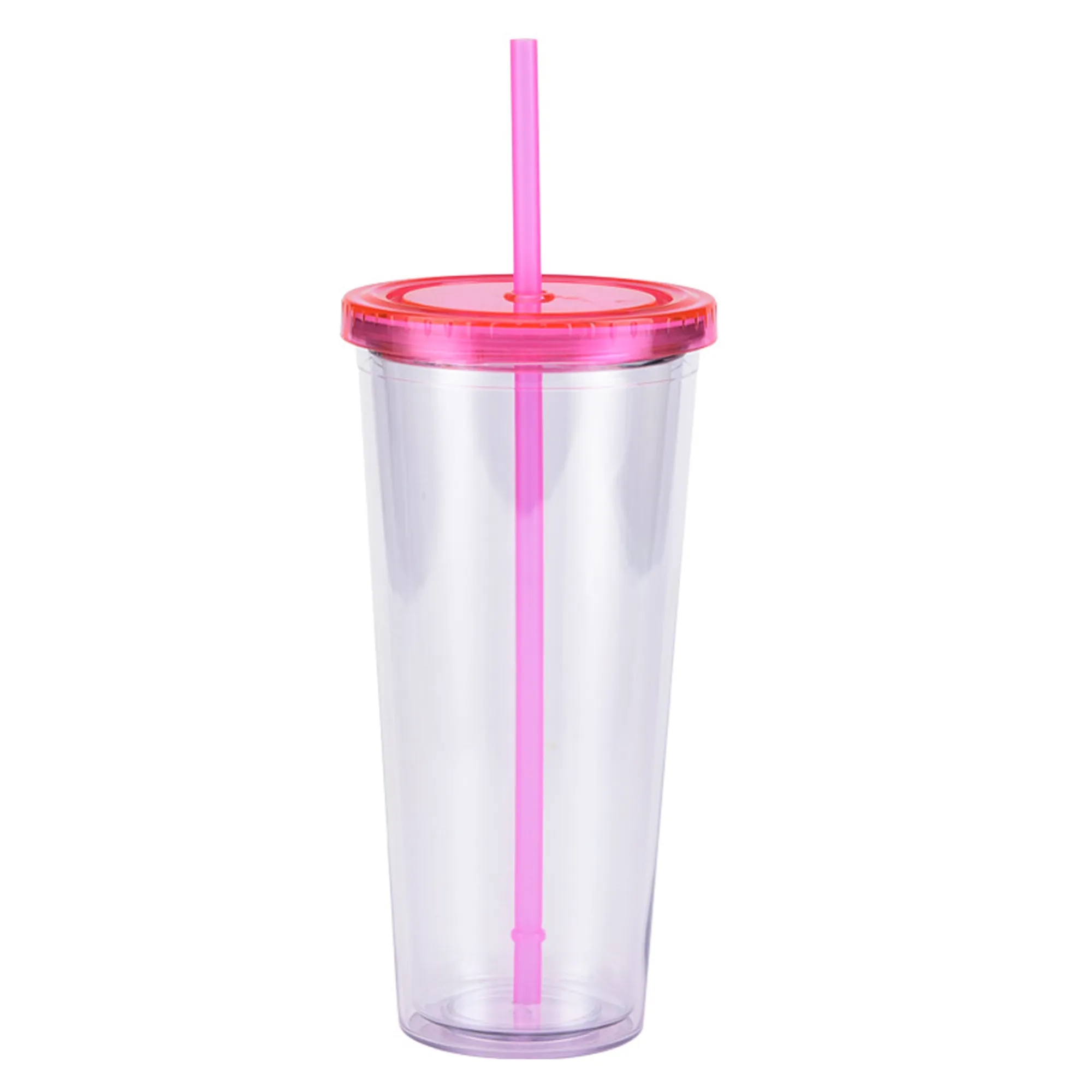 Custom 24oz AS Plastic Straw Cup 12