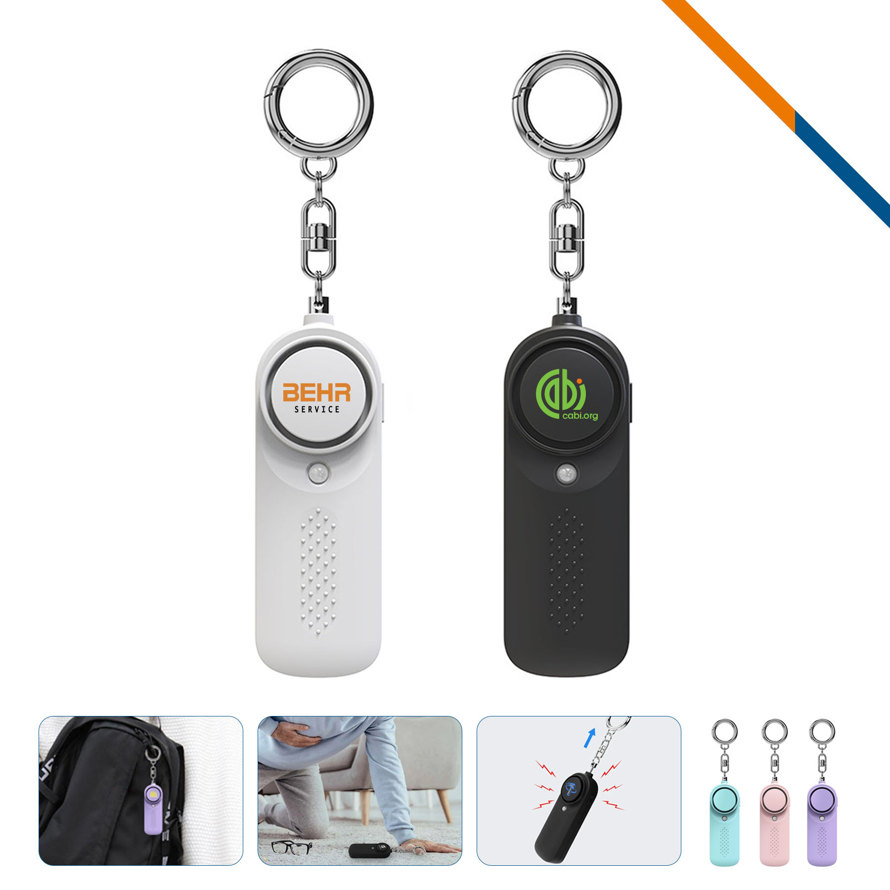 Zeptek LED Flashlight Keychain Safety Alarm 1