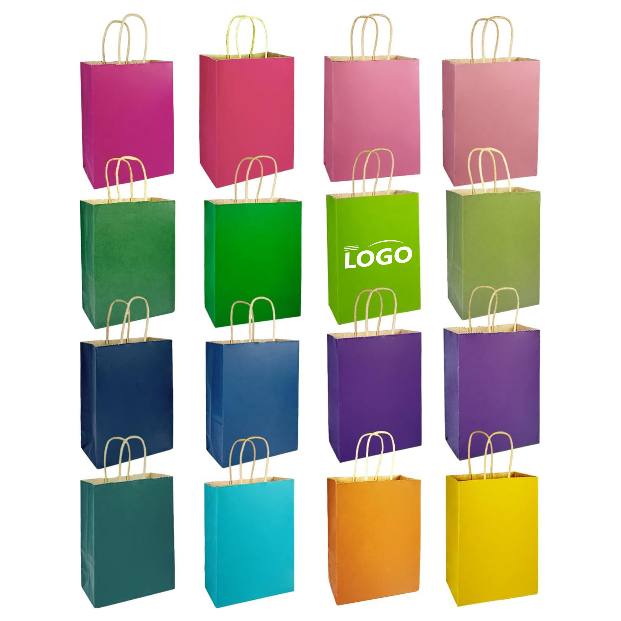 Vibrant Kraft Paper Gift Bags with Handles 3