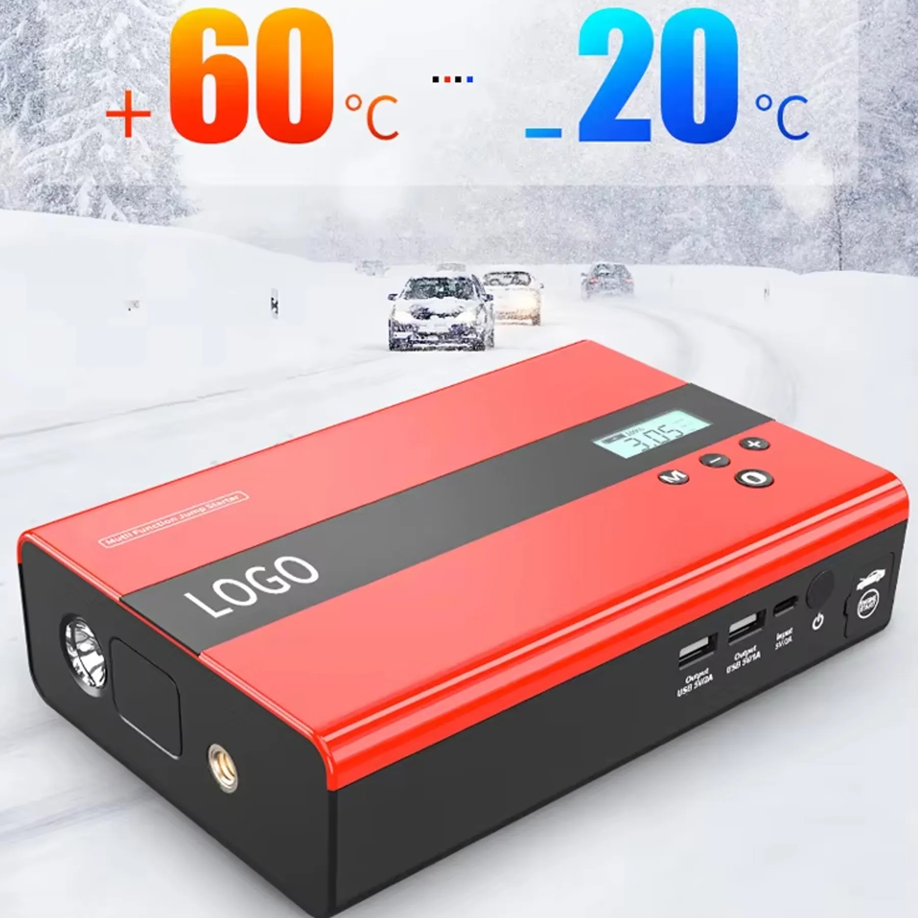 Portable Car Jump Starter with Air Compressor 5