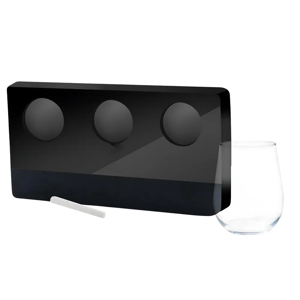 Acrylic Wine Tasting Flight Set with Chalkboard 2