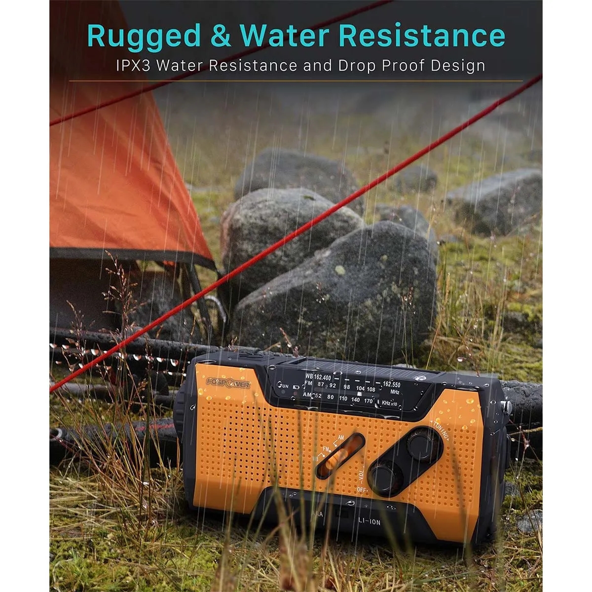 Emergency Weather Radio with 2000mAh Portable Power Bank 3