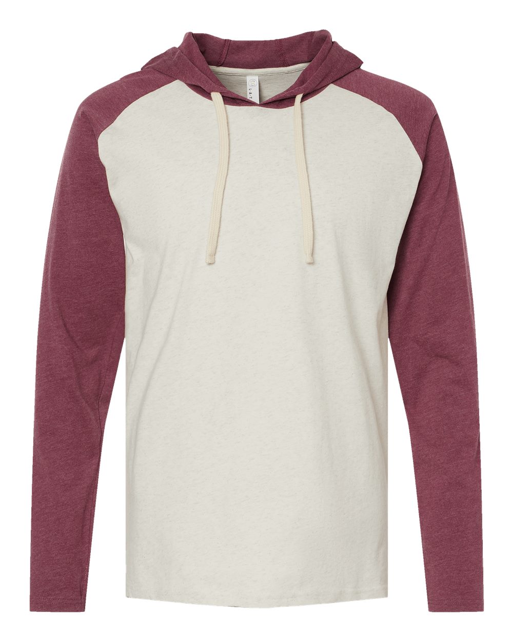 Unisex Fine Jersey Hooded Long Sleeve Raglan Tee - 6917 5