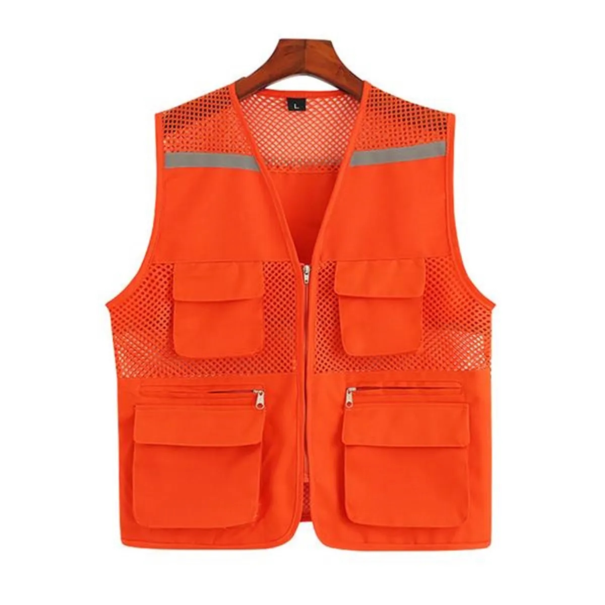Mesh Breathable Reflective Safety Vest with pockets 3