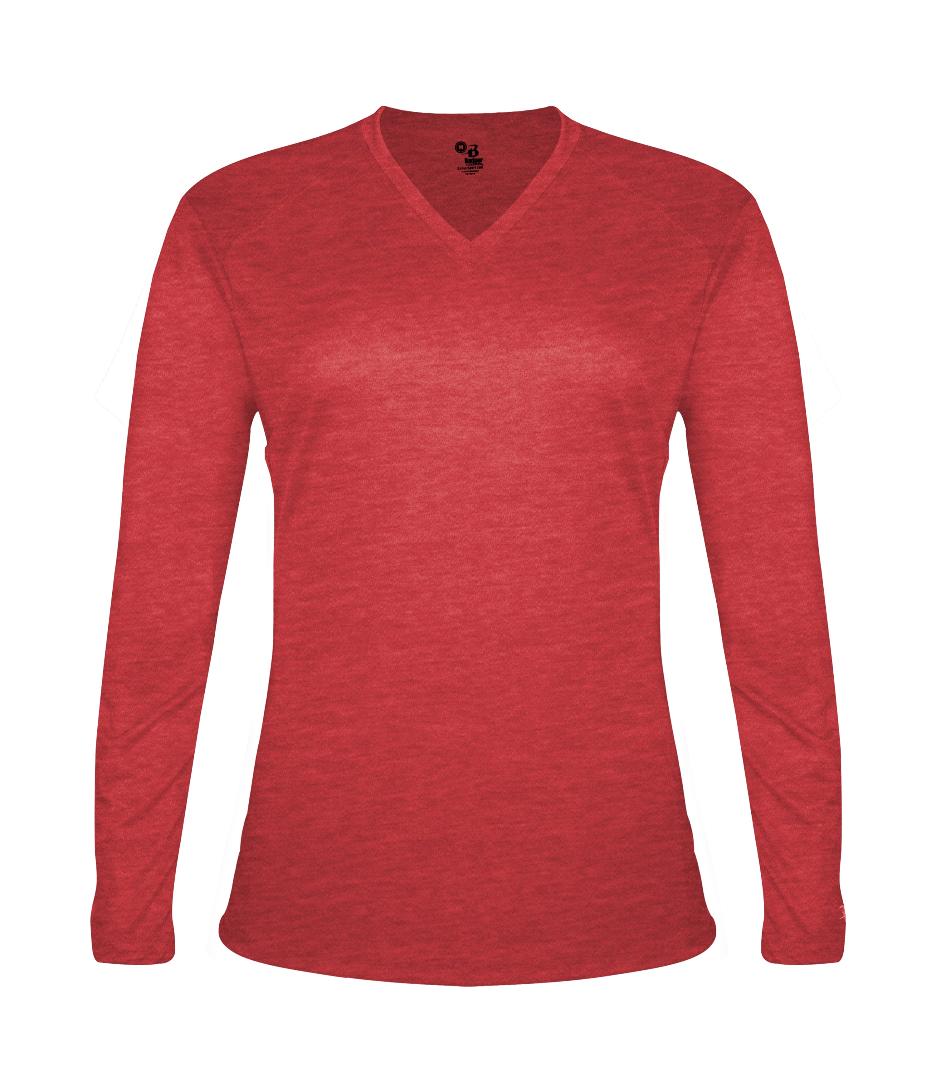 TRI-BLEND LADIES' V-NECK L/S T 17