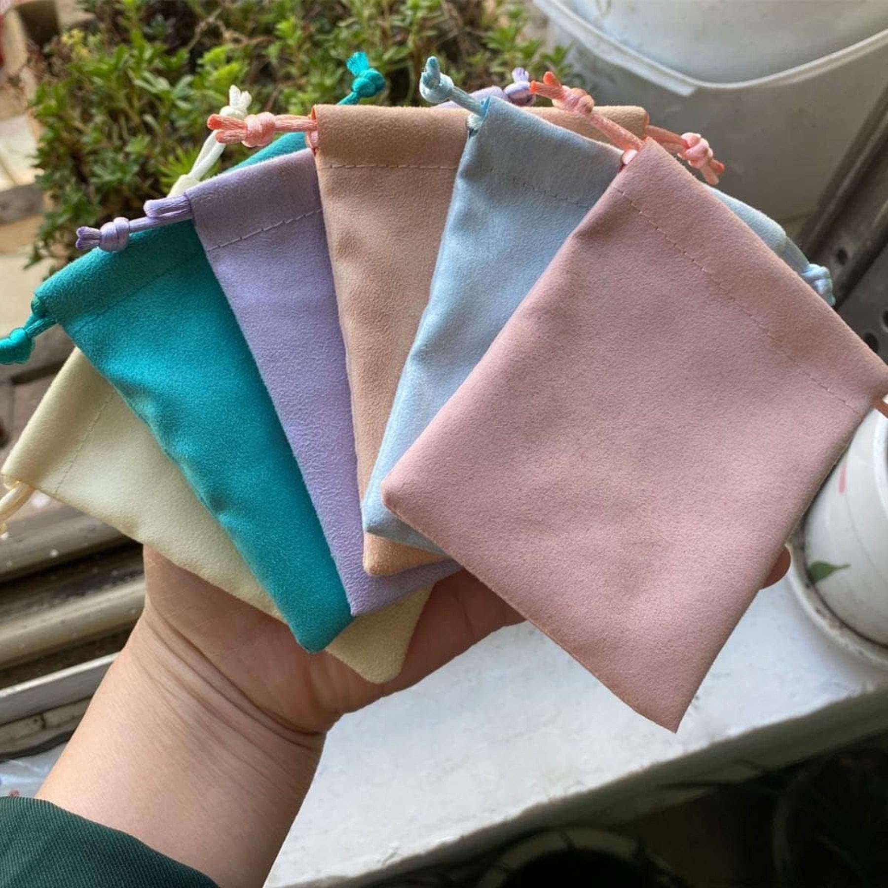 Suede Drawstring Jewelry Bag Gift Packaging Pouch 10