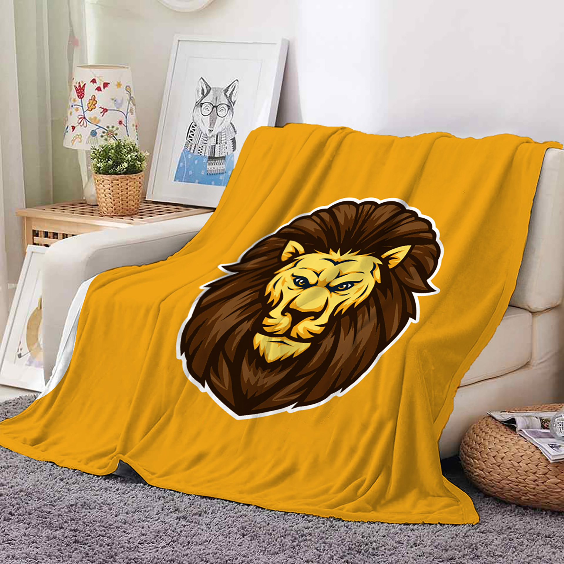 Double Side Fleece Throw Blanket for Couch Sofa Bed--50" x 60" 4