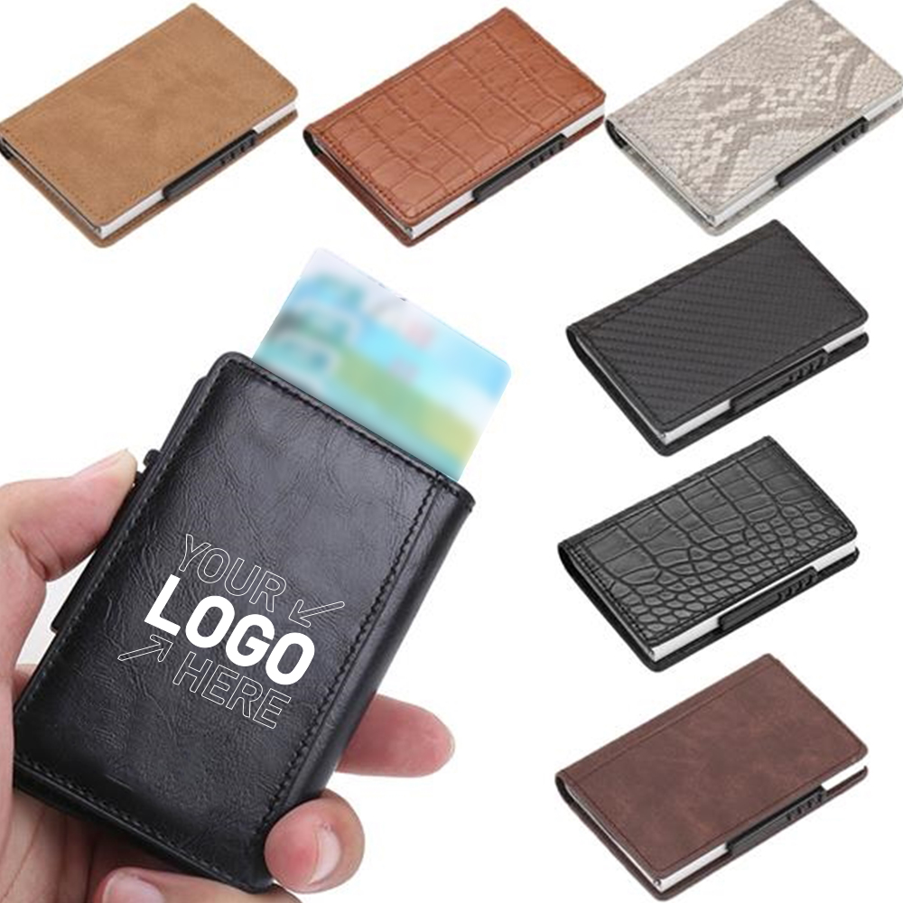 Skinny Minimal Thin Front Pocket RFID Wallet Card Holder