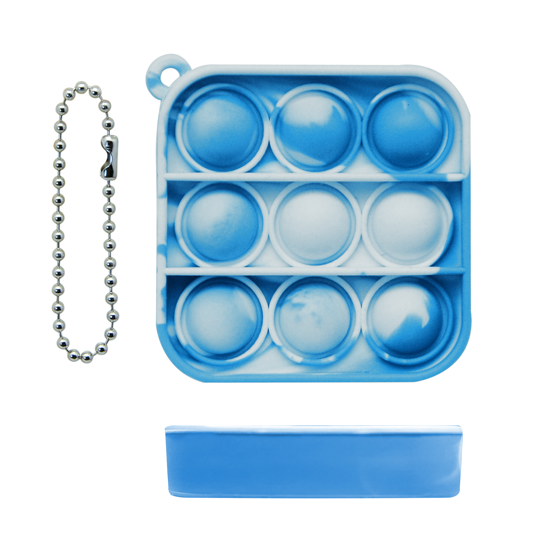 Mini Square Bubble Fidget Keychain 14