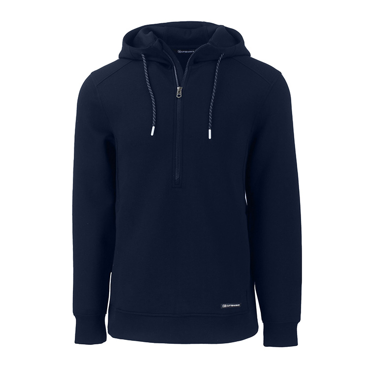 Cutter & Buck Roam Eco 1/2 Zip Recycled Pullover Hoodie, custom hoodie or sweatshirt with logo imprint 4
