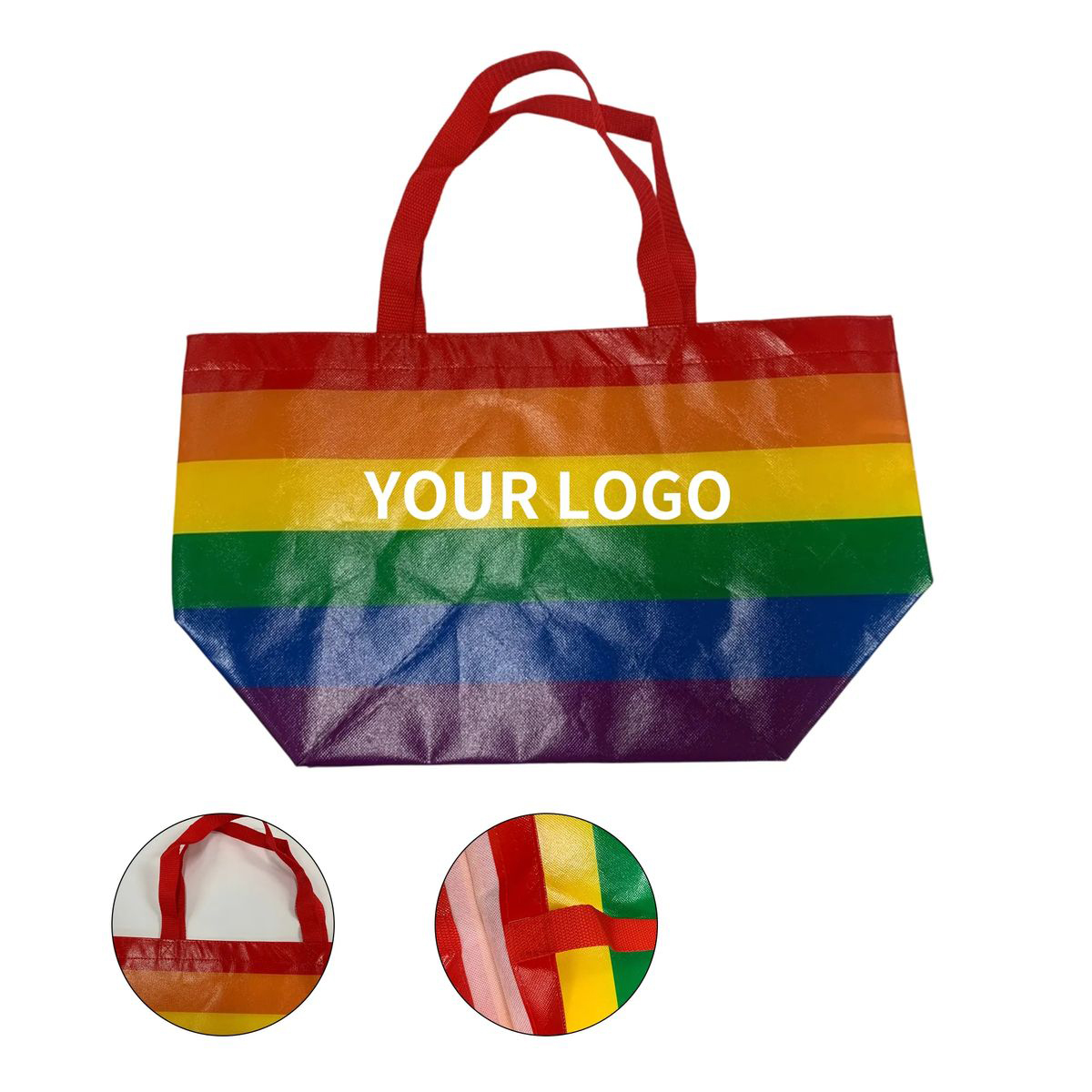Rainbow Non Woven Tote Bag 19.7 Inch 3